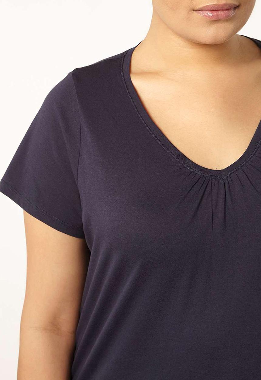 EVANS - Essential V-neck T-shirt Navy