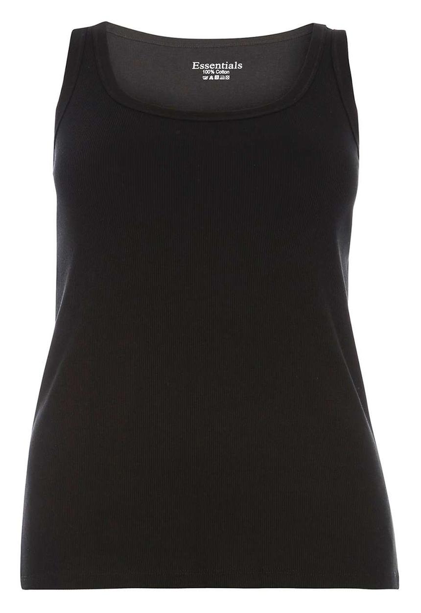 EVANS - Essential Rib Vest Black