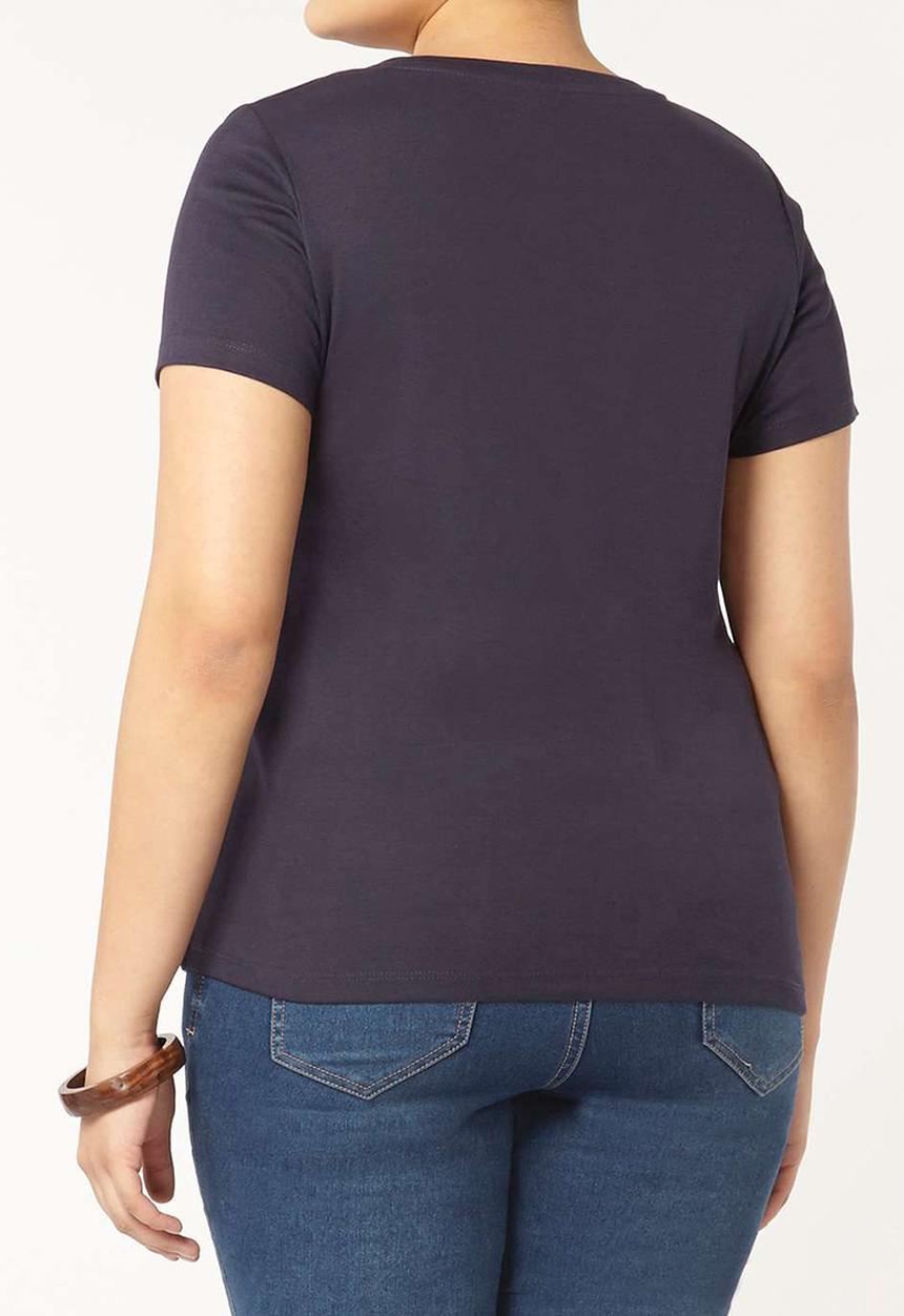 EVANS - Essential Round Neck T-shirt Navy