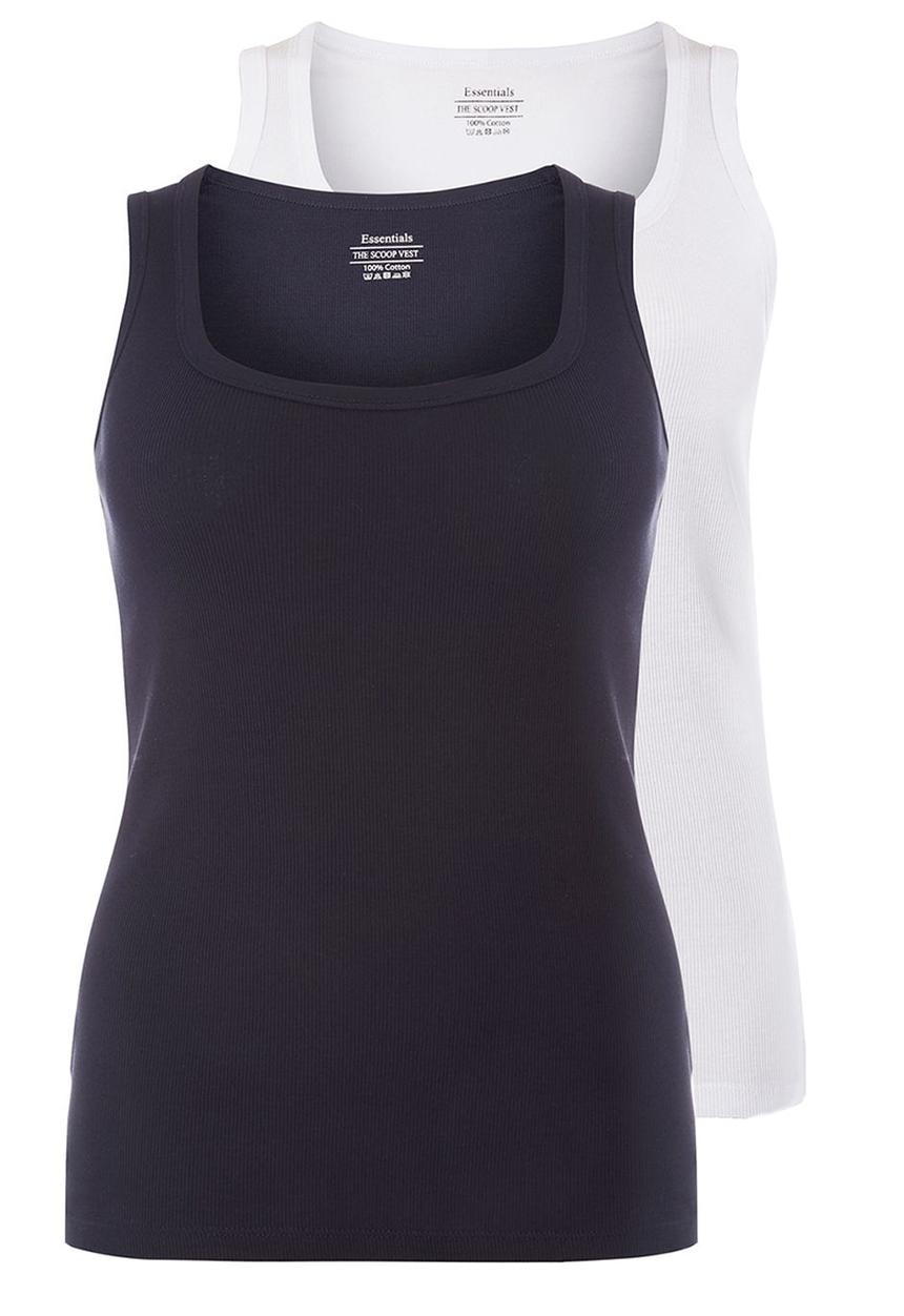 EVANS - 2 Pack Vest Navy