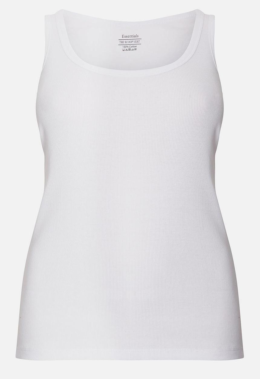 EVANS - Round Neck Vest White