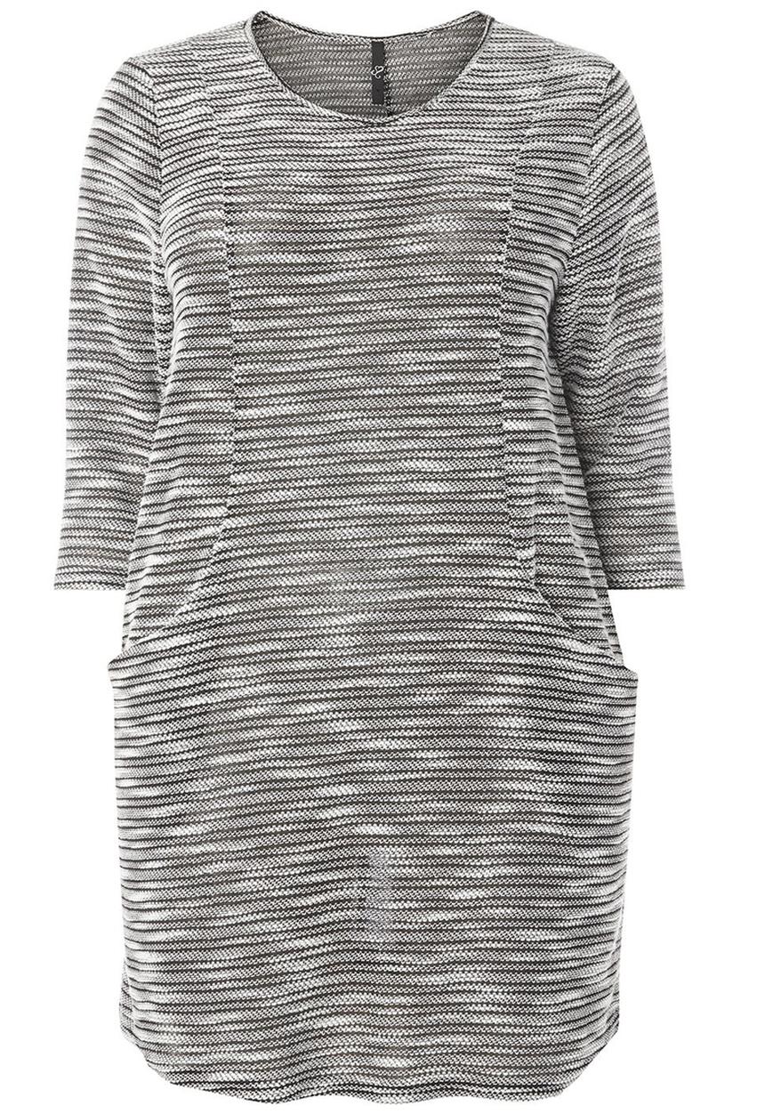 EVANS - Striped Tunic Black and White