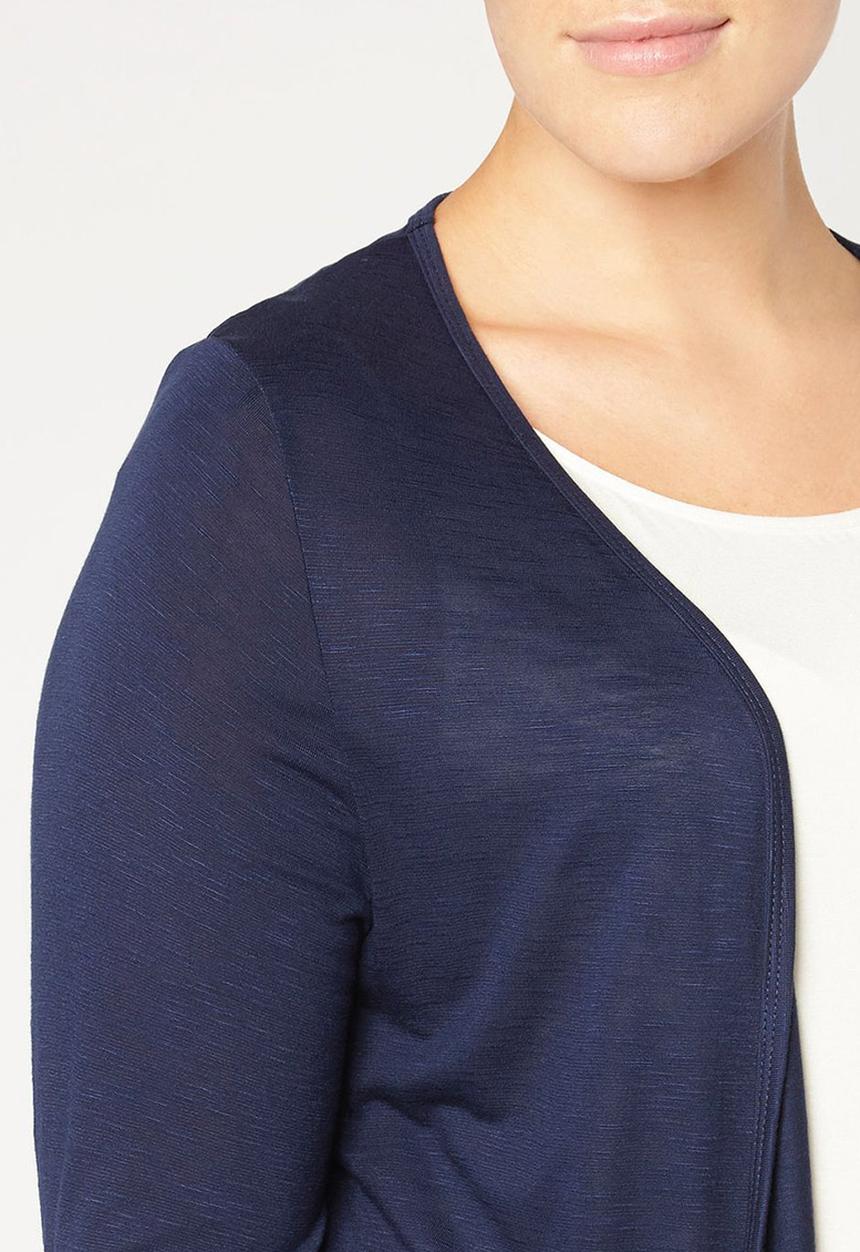 EVANS - Drape Pocket Cardigan Navy