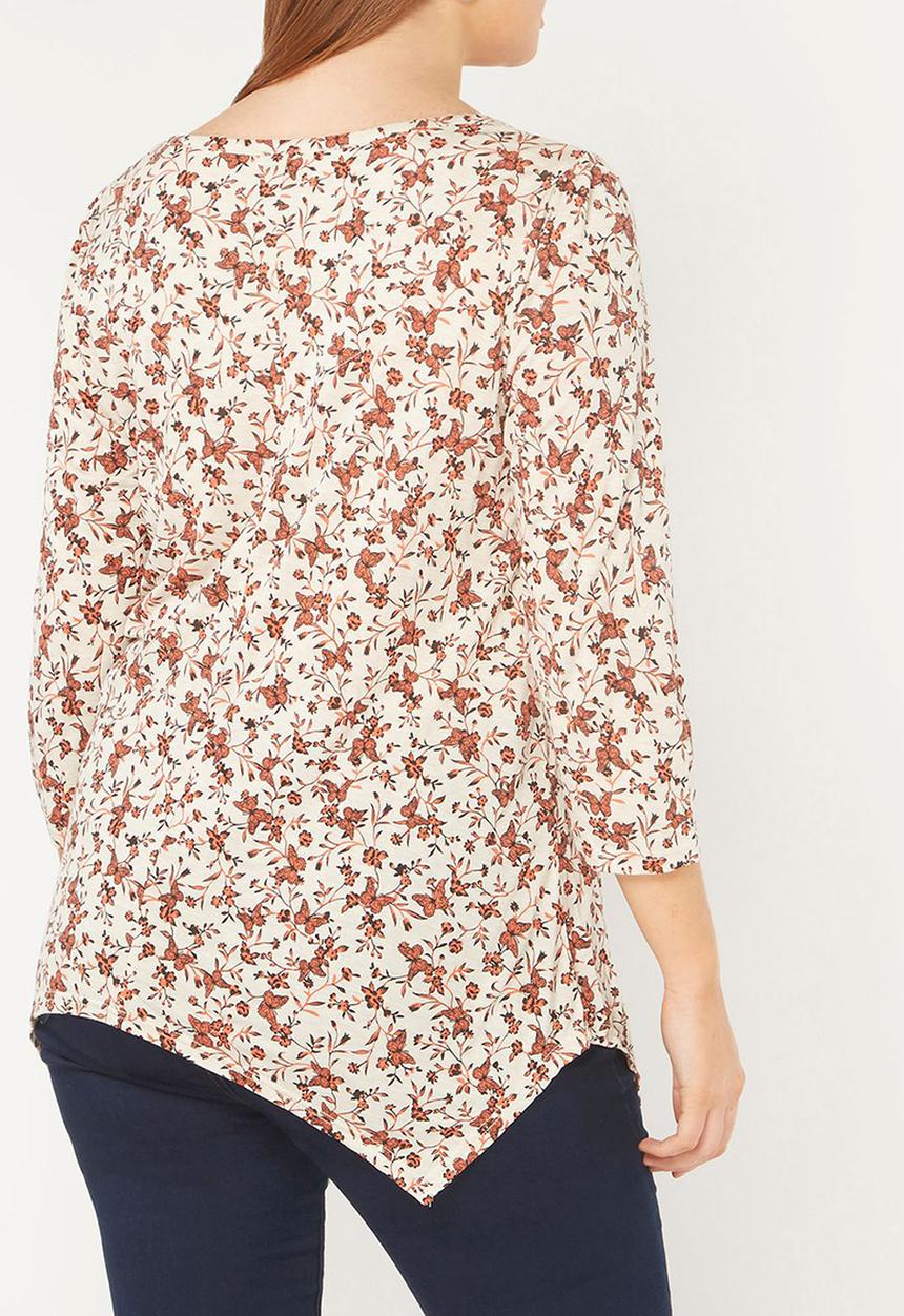 EVANS - Pintuck Detail Top Cream