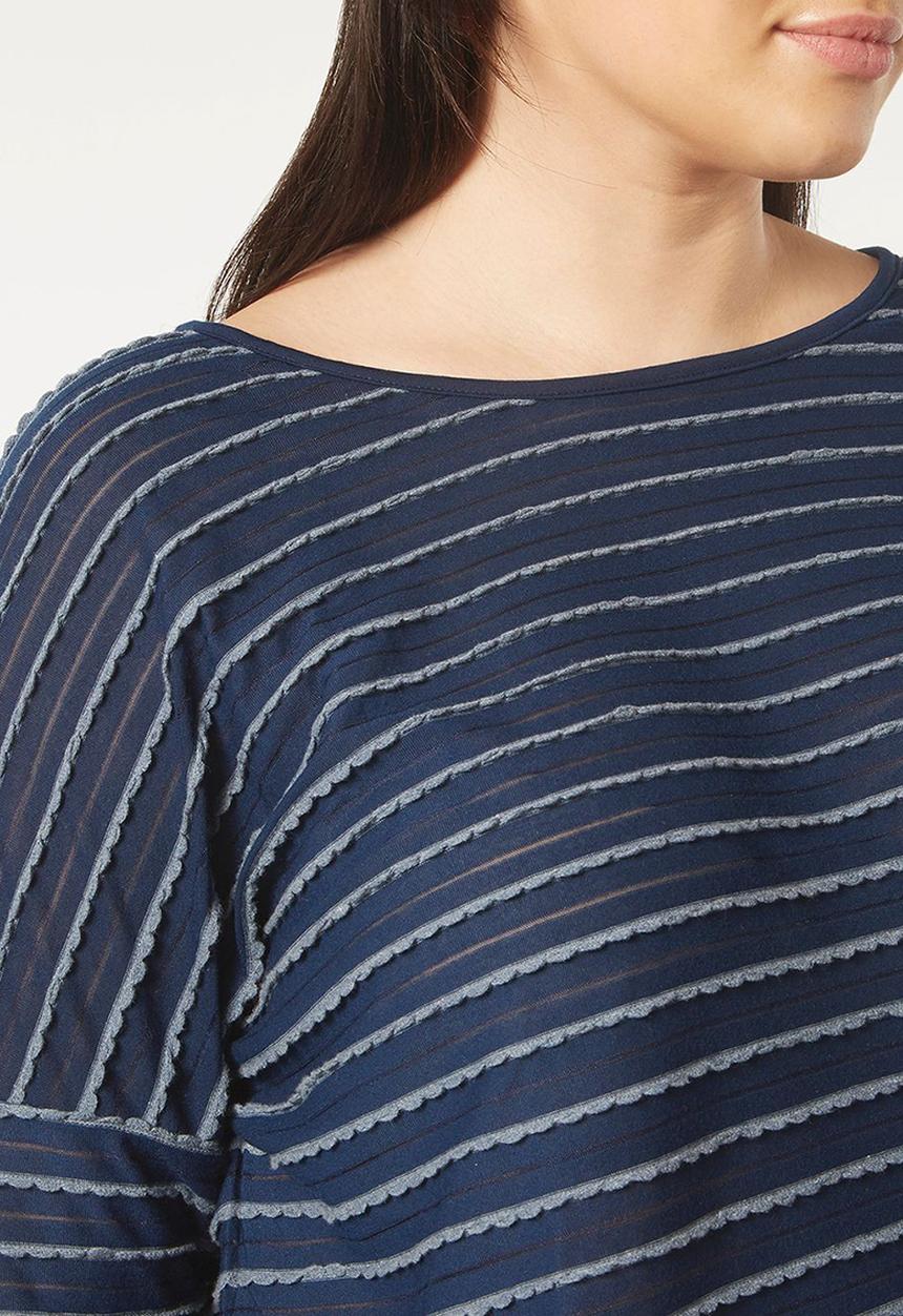 EVANS - Frill Detail Top Navy