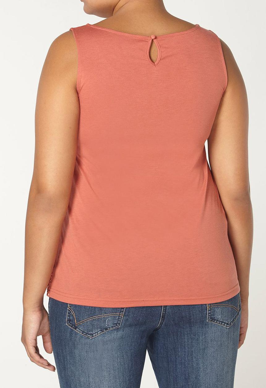 EVANS - Lace Vest Orange
