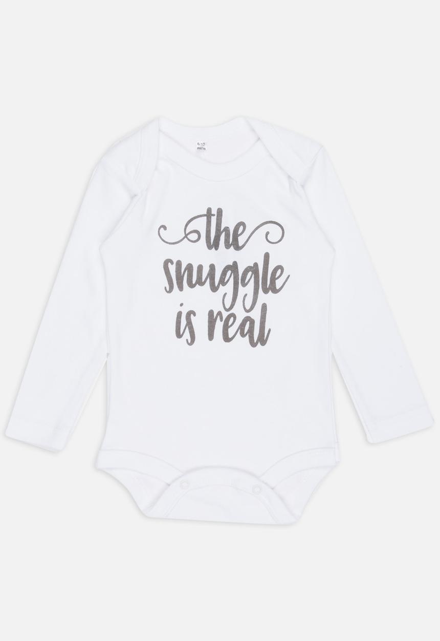 Funky Shop - Snuggle baby grow - white