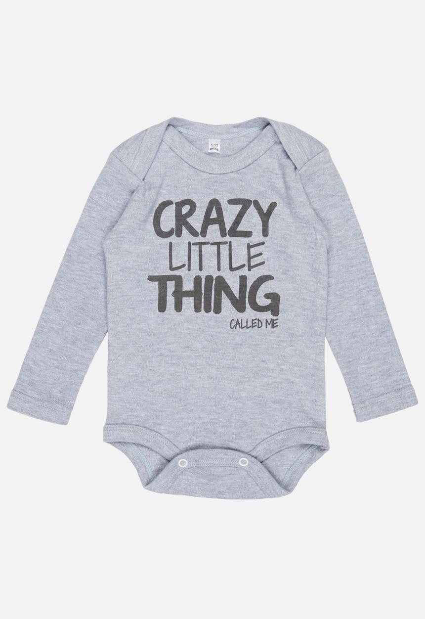 Funky Shop - Crazy little thing baby grow - grey