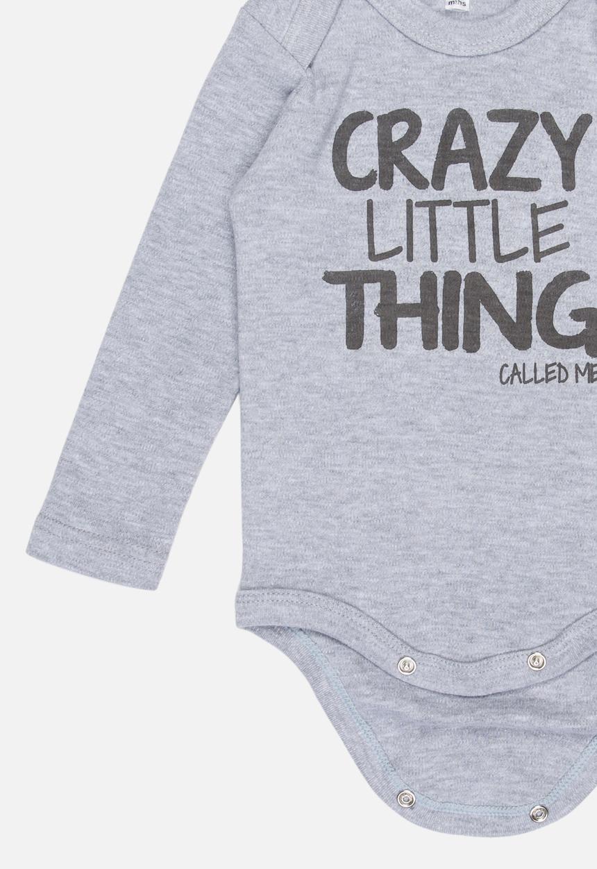 Funky Shop - Crazy little thing baby grow - grey