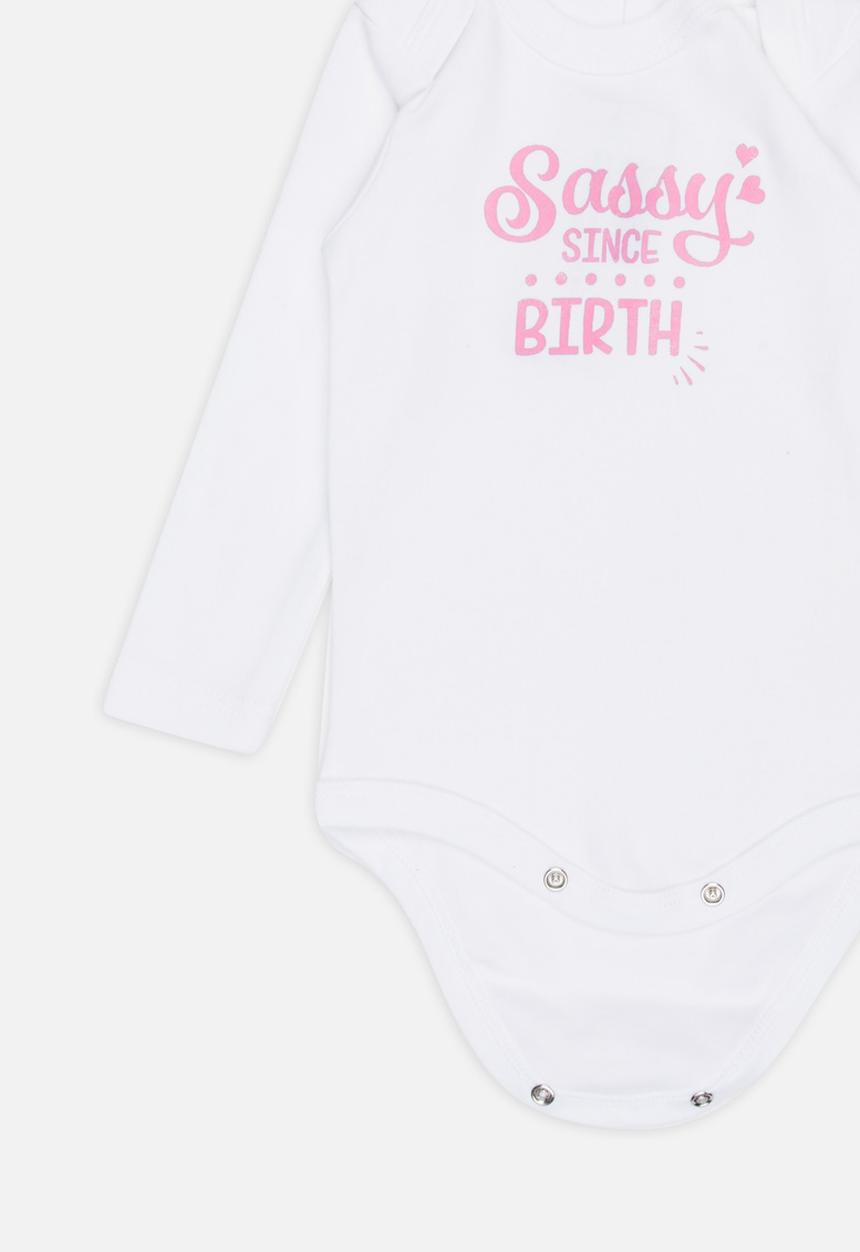 Funky Shop - Slogan Baby Grow White