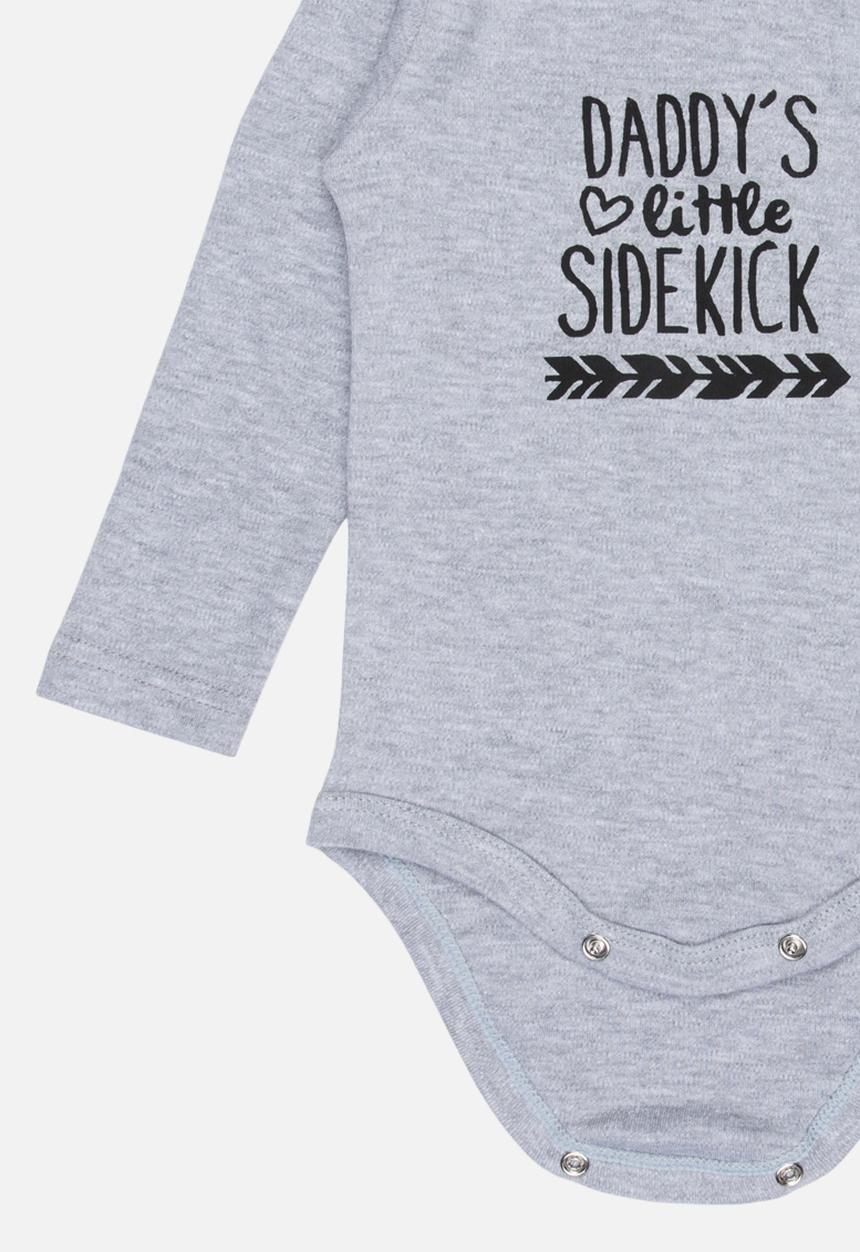 Funky Shop - Sidekick baby grow - grey
