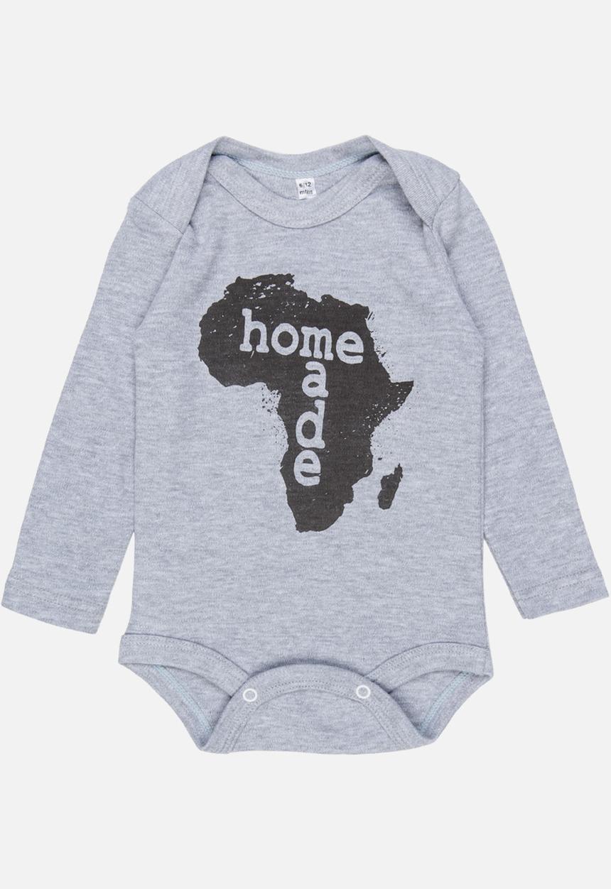 Funky Shop - Slogan Baby Grow Grey Melange