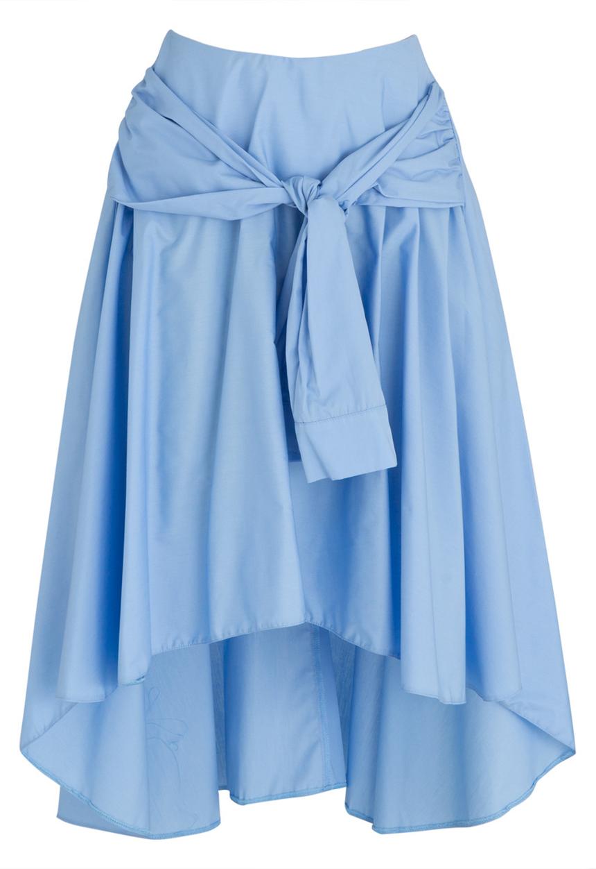 STYLE REPUBLIC - Hi Lo Self-tie Skirt Pale Blue