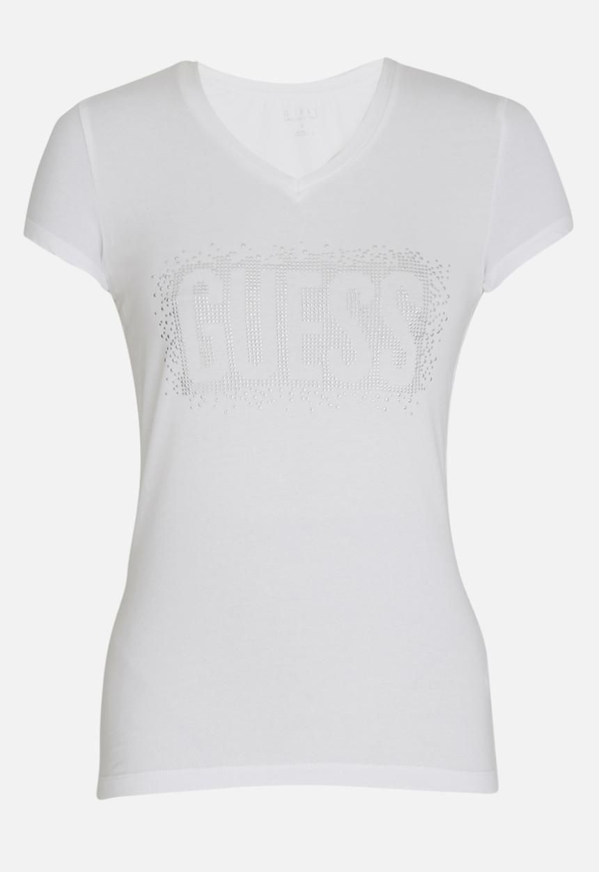 GUESS - Guess Embellishment Detail Tee Off White
