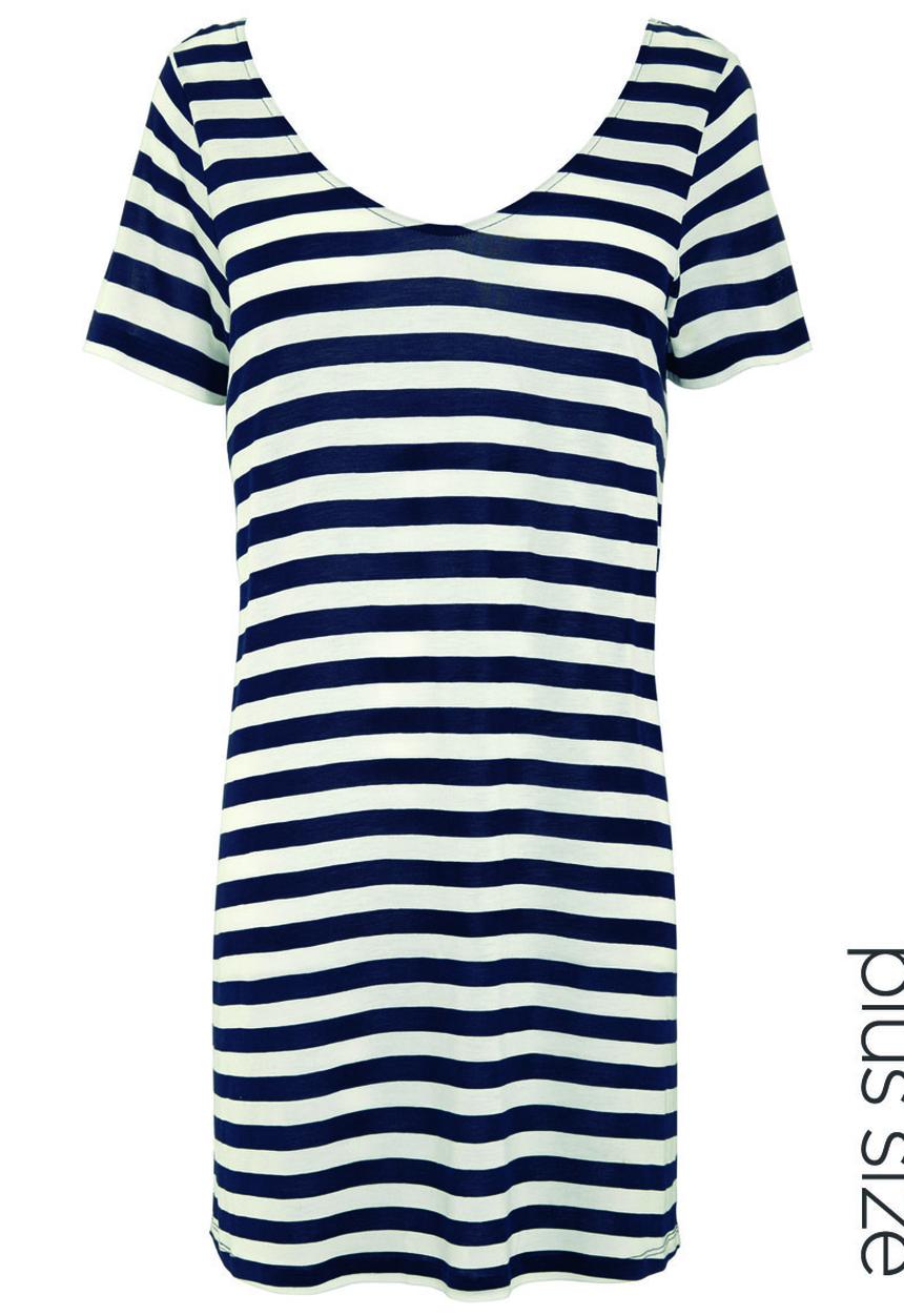 Next - Colourblock bow back tunic Navy