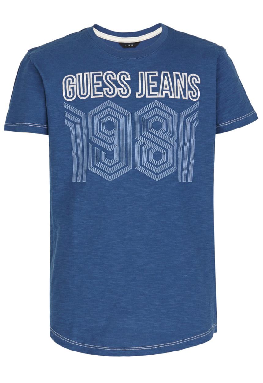 GUESS - 81 Distress Tee Blue