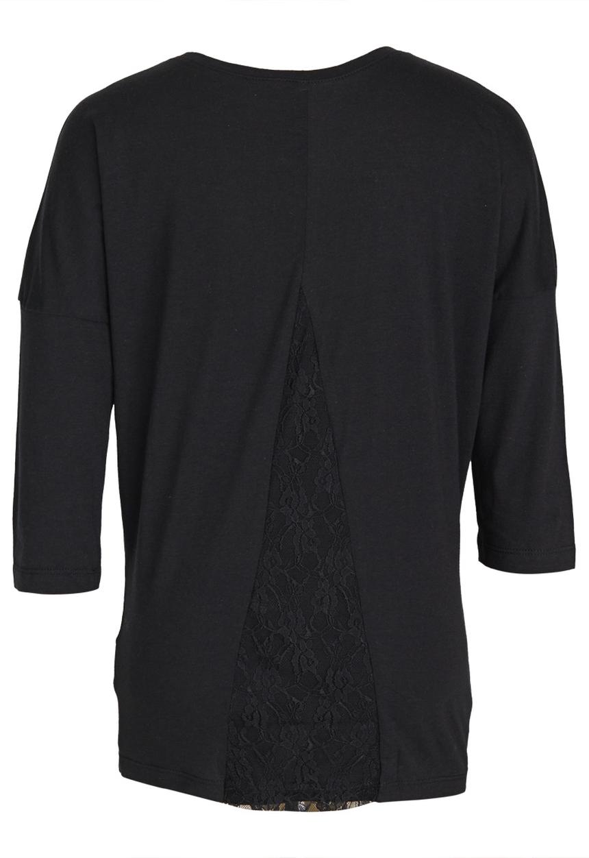 GUESS - Lace Insert Tee Black