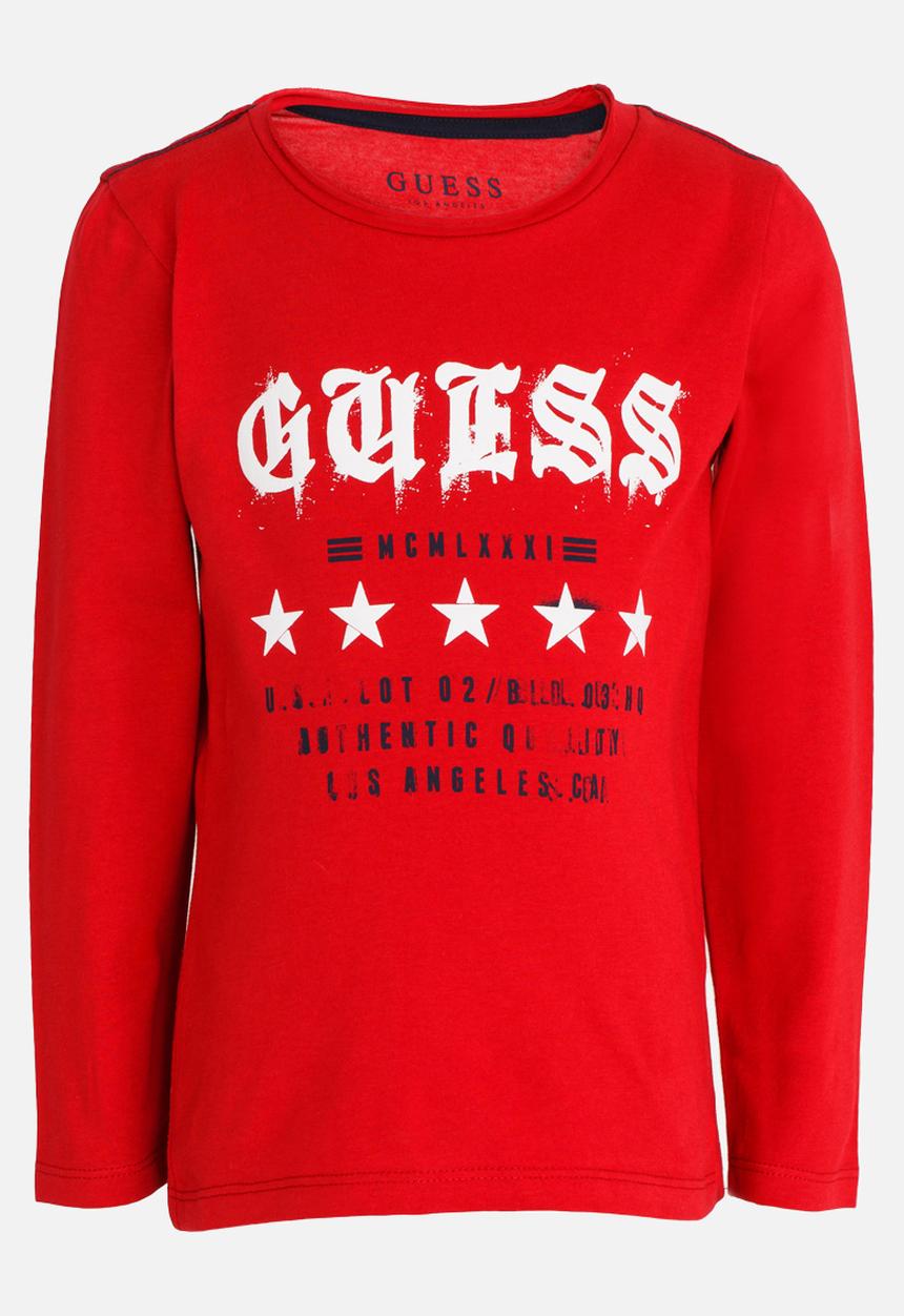 GUESS - Boys Guess Stars Tee Red