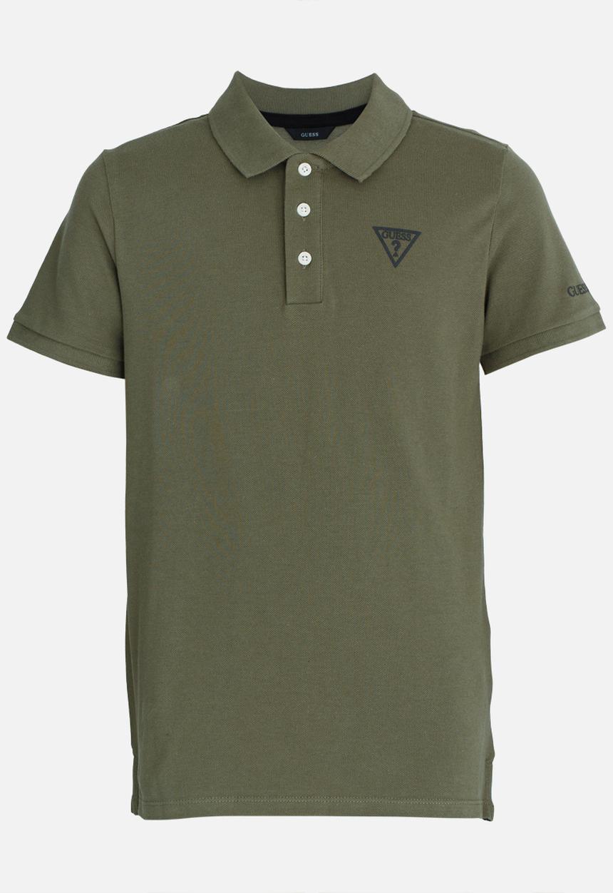 GUESS - Boys Basic Polo Shirt Khaki Green