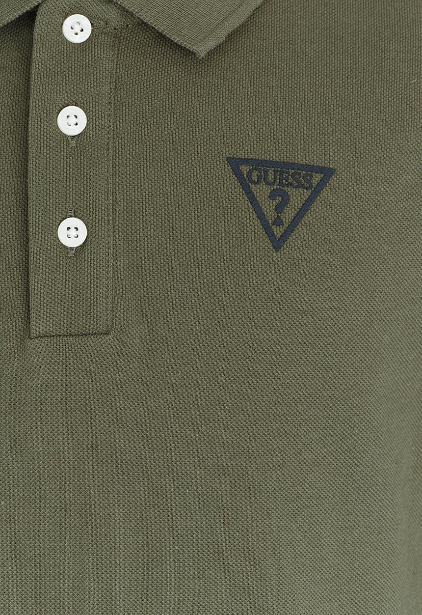 GUESS - Boys Basic Polo Shirt Khaki Green