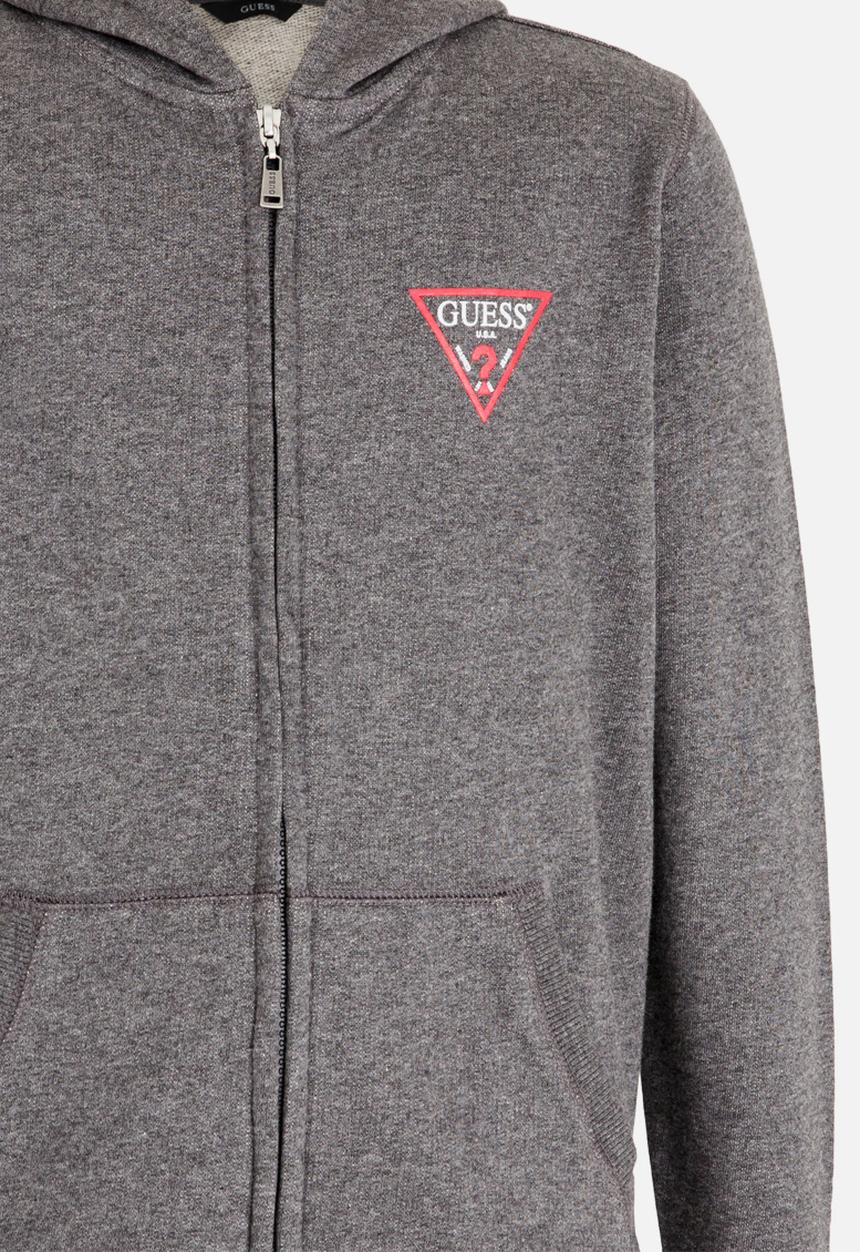 GUESS - Boys Zip Thru Active Hoodie Grey