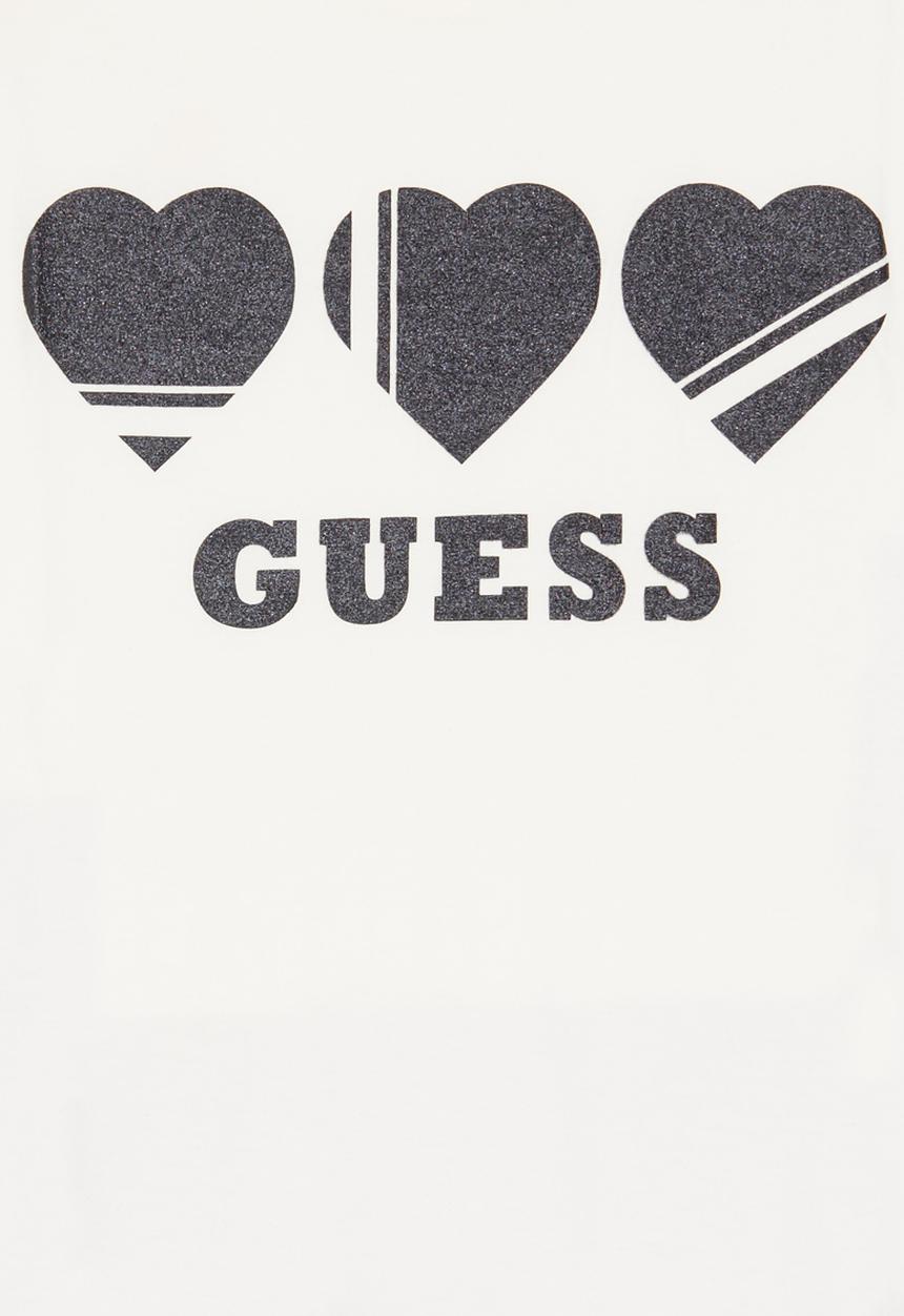 GUESS - Lace Sleeve Tee Cream