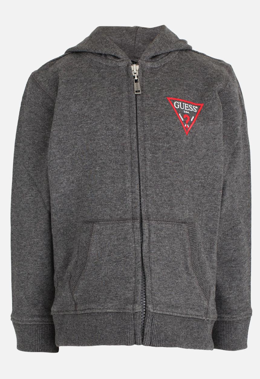 GUESS - Boys Zip Thru Active Hoodie Grey