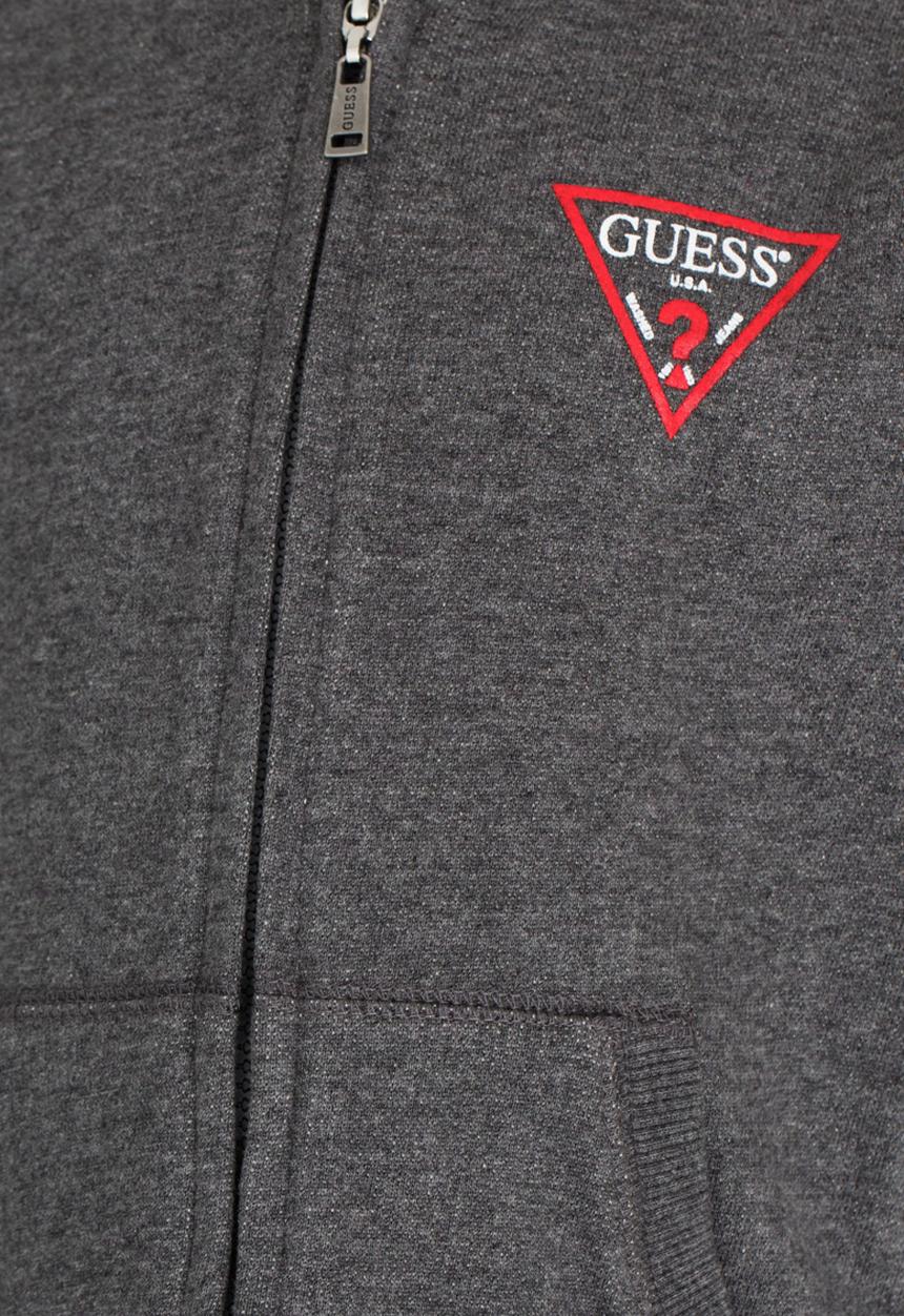GUESS - Boys Zip Thru Active Hoodie Grey