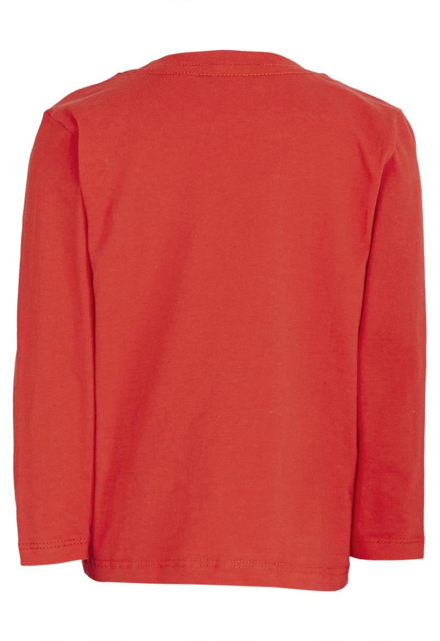 GUESS - L/S Guess Washed Jeans Tee Red