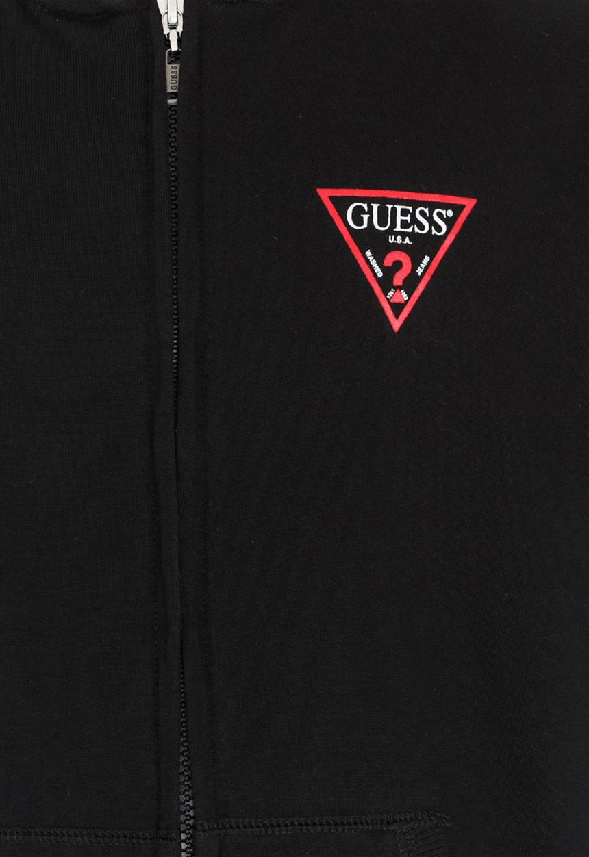 GUESS - Boys Zip Thru Active Hoodie Black