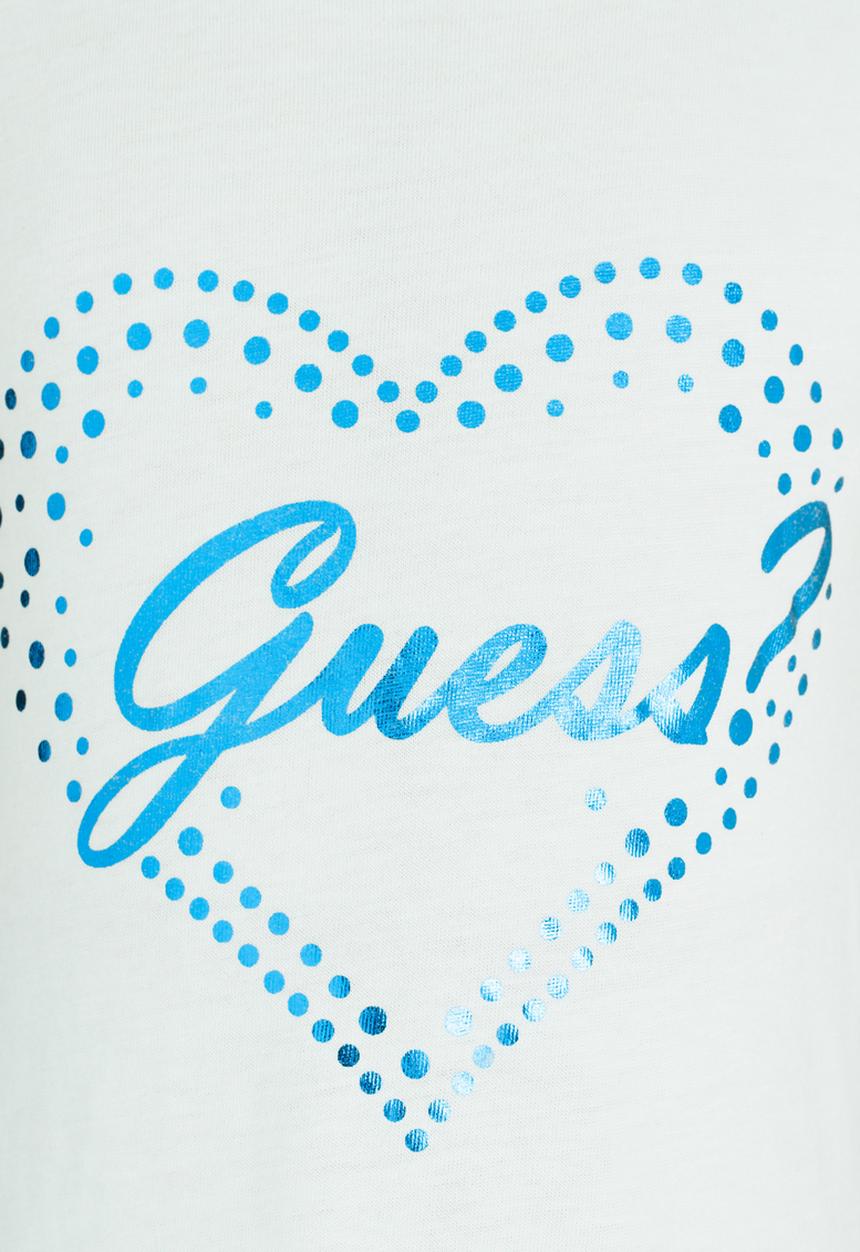 GUESS - Dotted Heart Aqua Tee 
