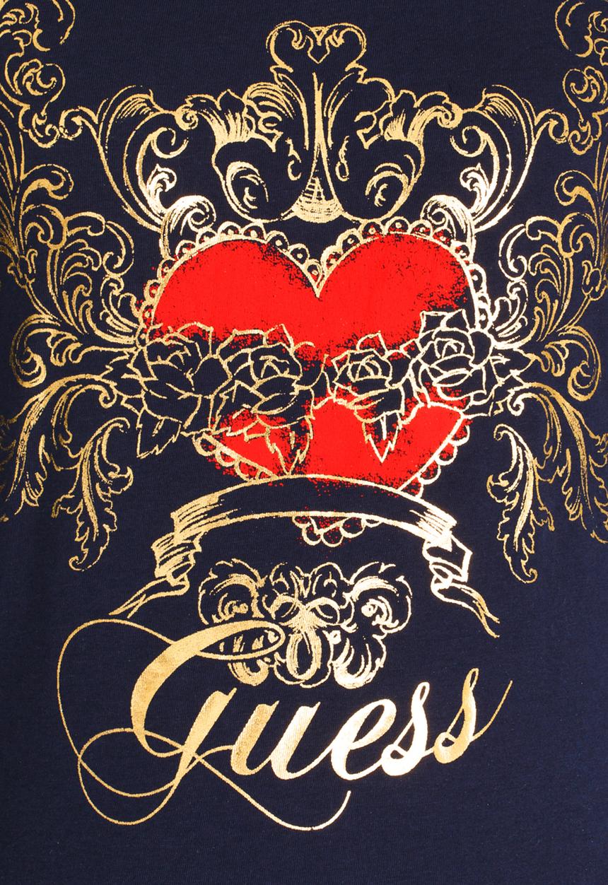 GUESS - Girls Printed Tee Dark Blue
