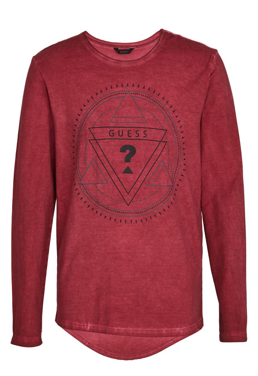 GUESS - Gunner Crew   Tee Dark Red