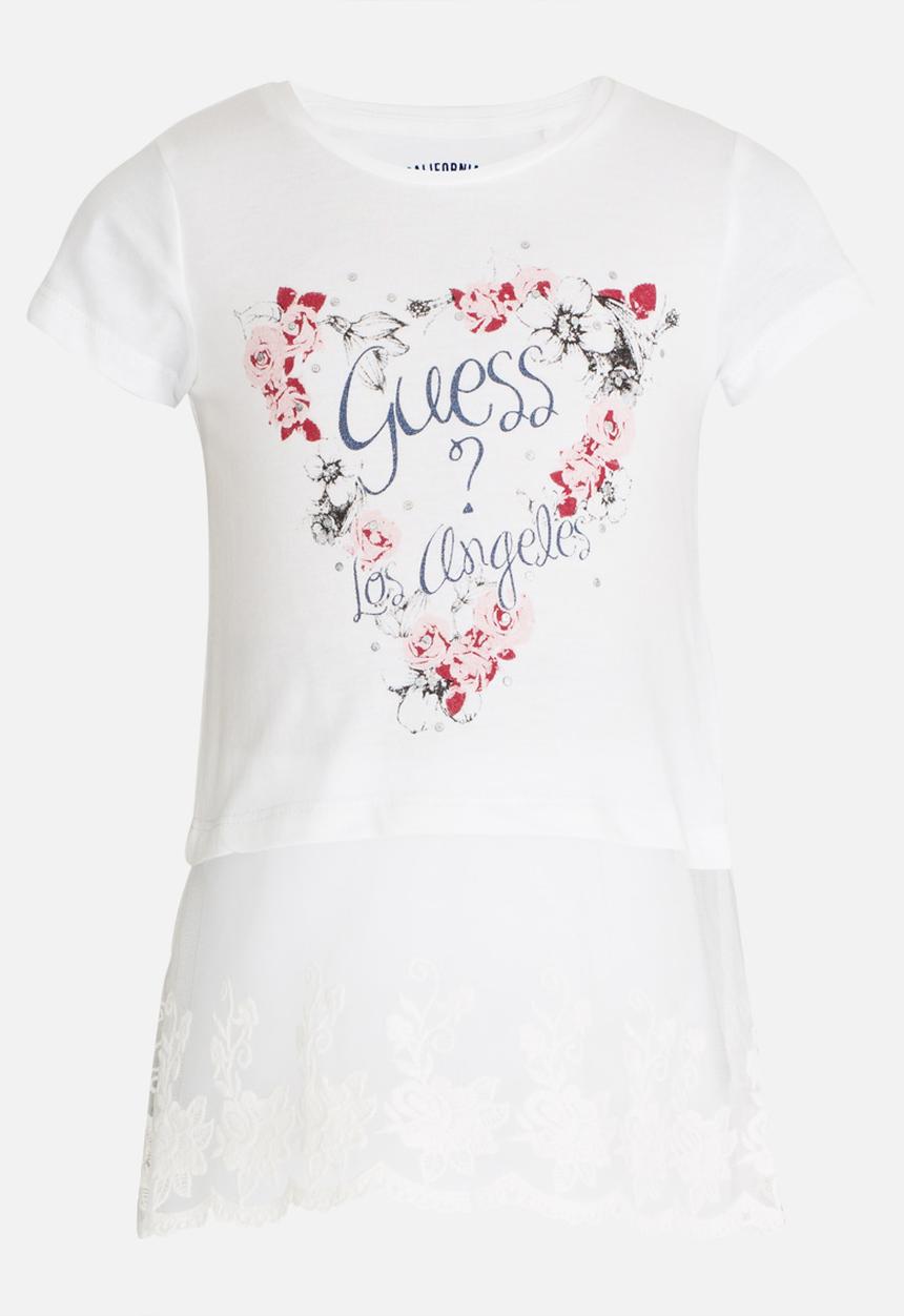 GUESS - Lace Trim Tee White