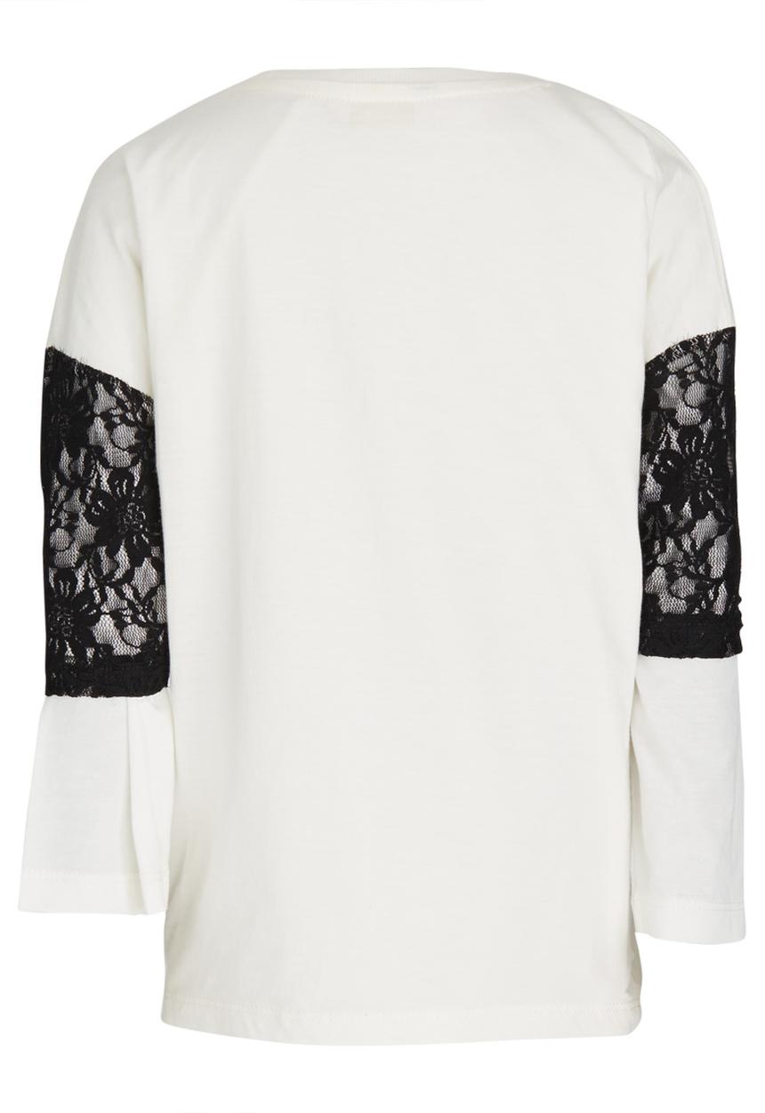GUESS - Lace Sleeve Tee Cream
