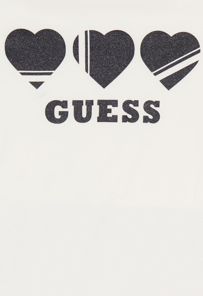 GUESS - Lace Sleeve Tee Cream