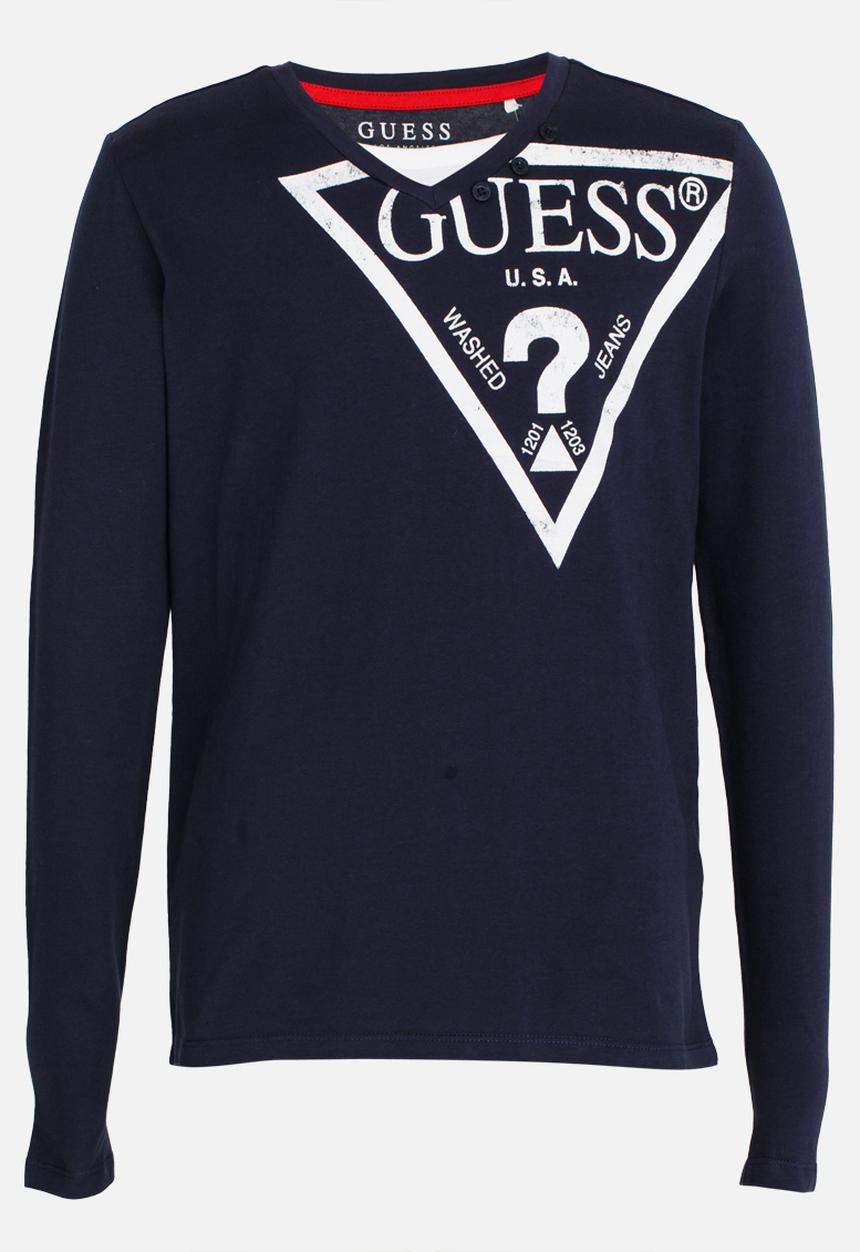GUESS - Boys Tri Guess Tee Dark Blue
