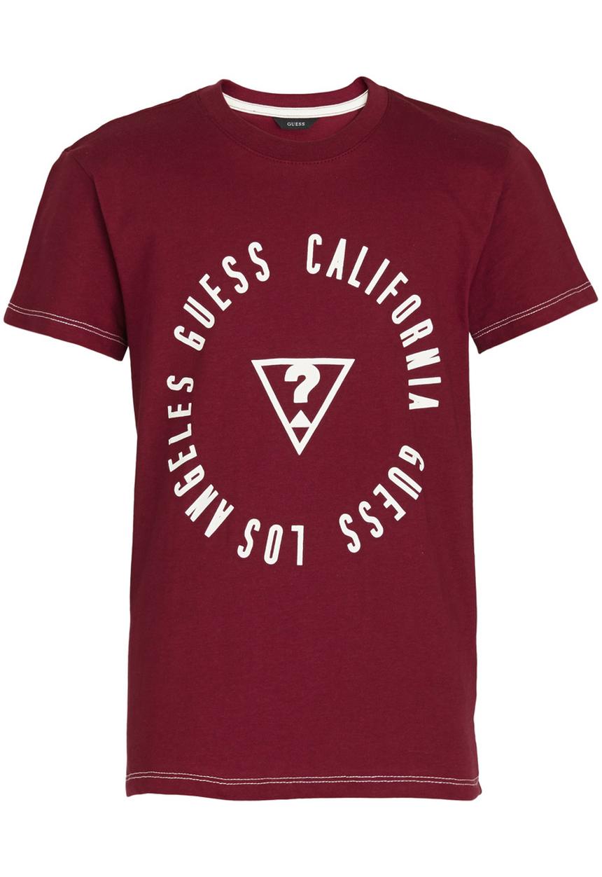 GUESS - California  Tee Dark Red