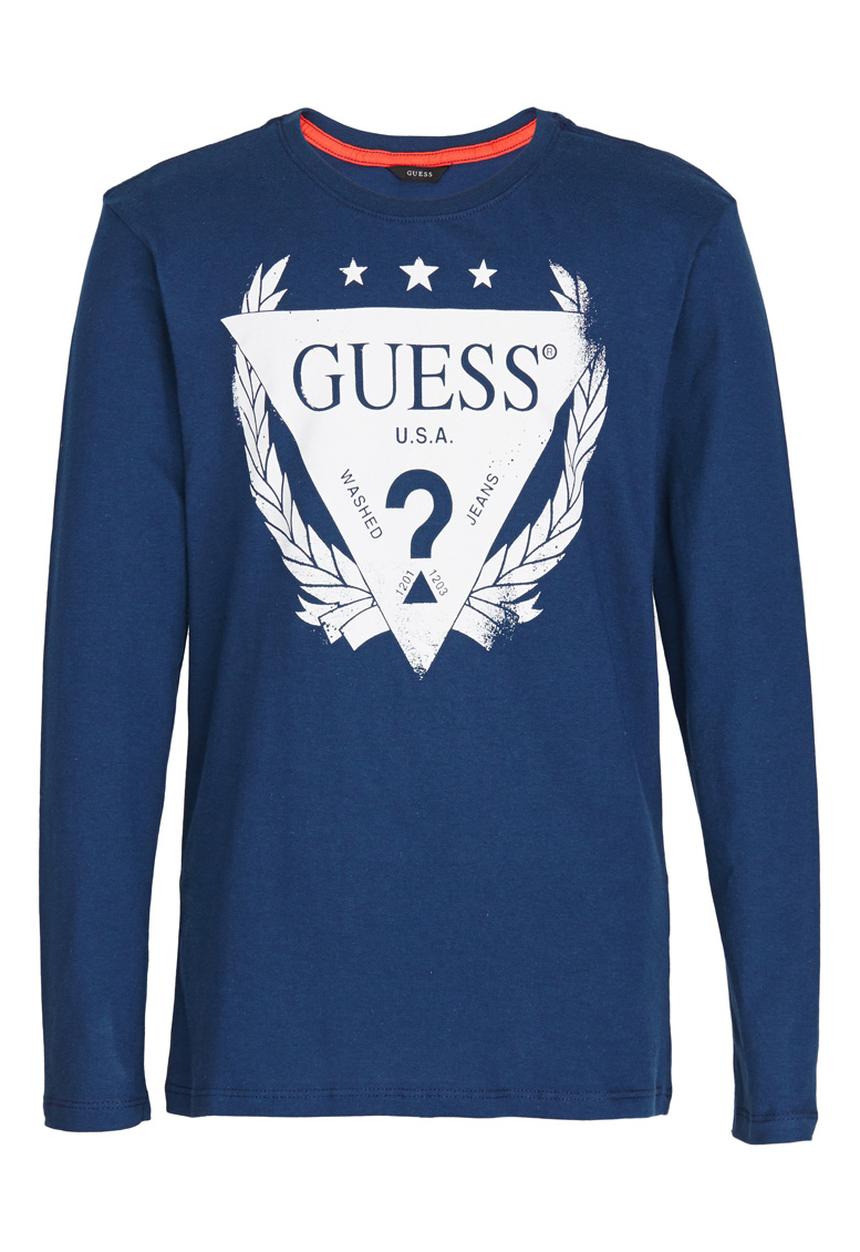 GUESS - L/S Guess Washed Jeans Tee Blue