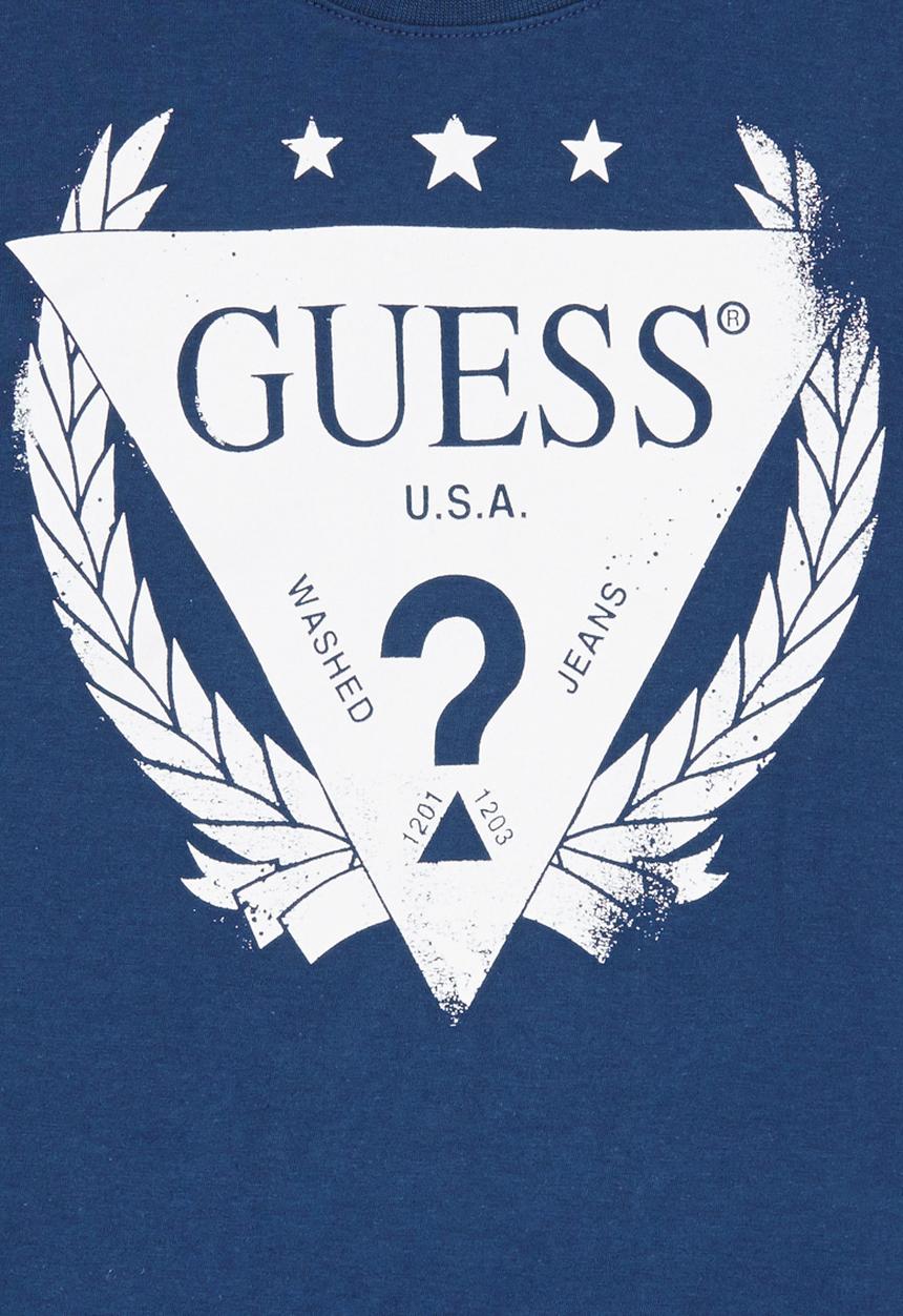GUESS - L/S Guess Washed Jeans Tee Blue