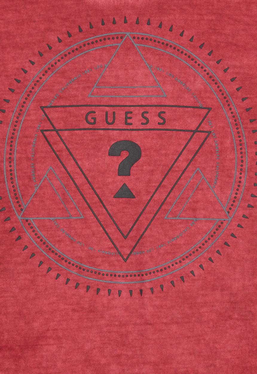 GUESS - Gunner Crew  Tee Dark Red