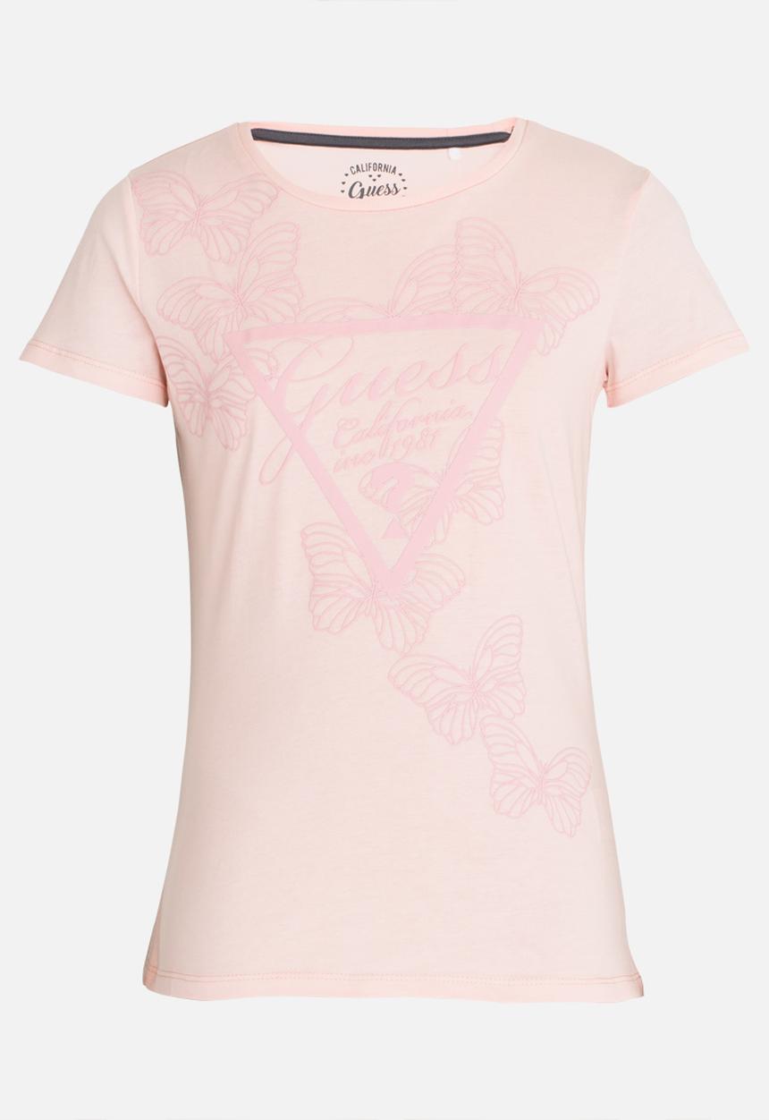 GUESS - Girls Tri Butterfly Tee Pale Pink