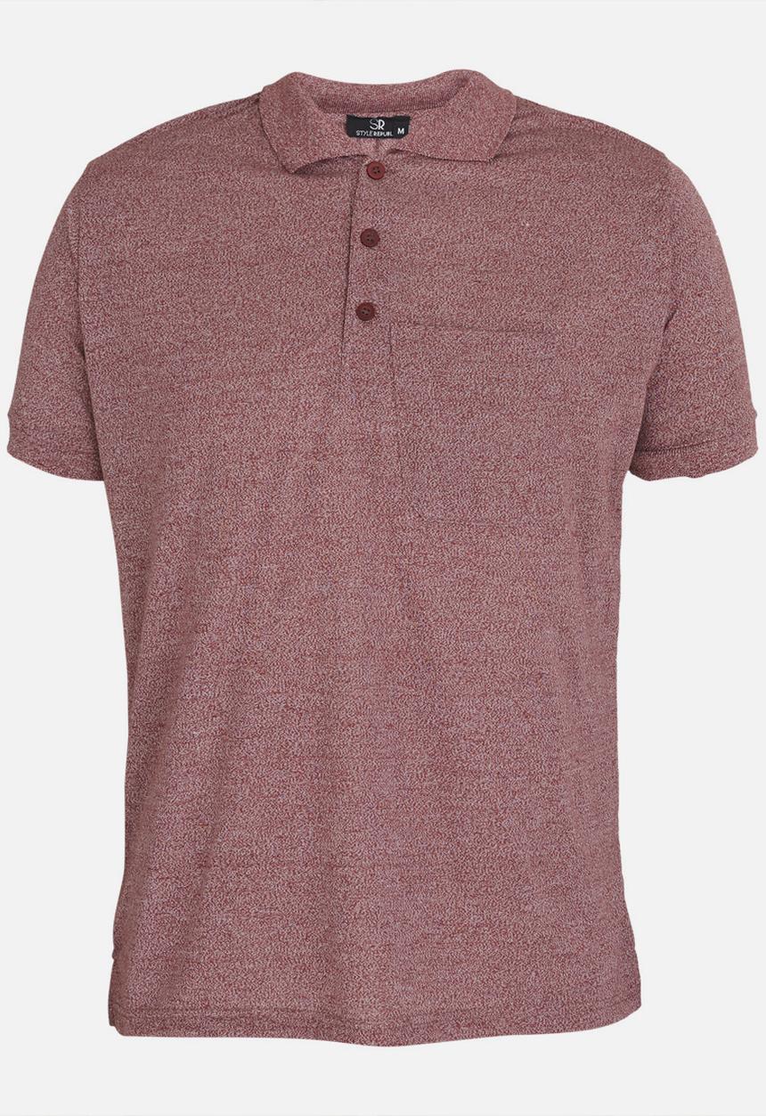 STYLE REPUBLIC - Pocket Detail Golfer Maroon