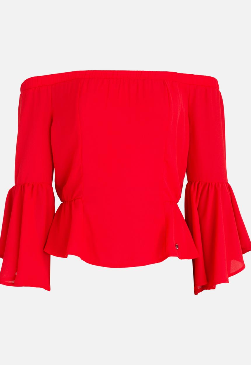 SISSY BOY - Bardot Top Red
