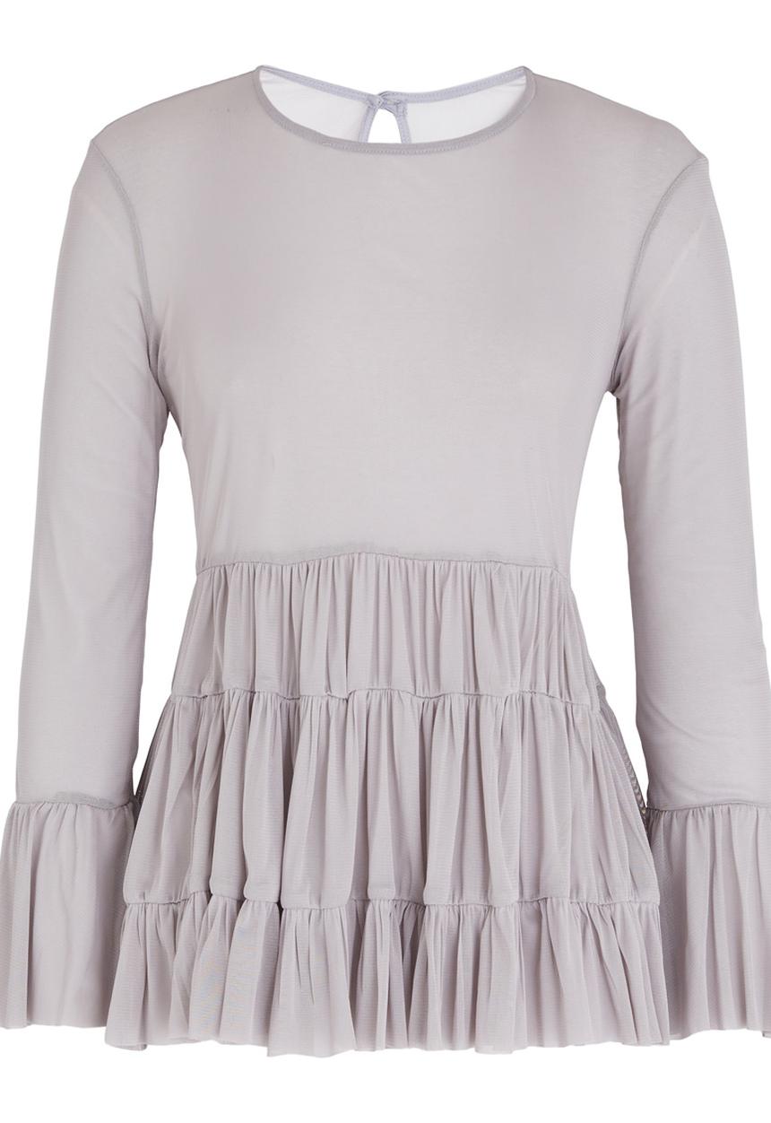 STYLE REPUBLIC - Mesh Tunic Grey