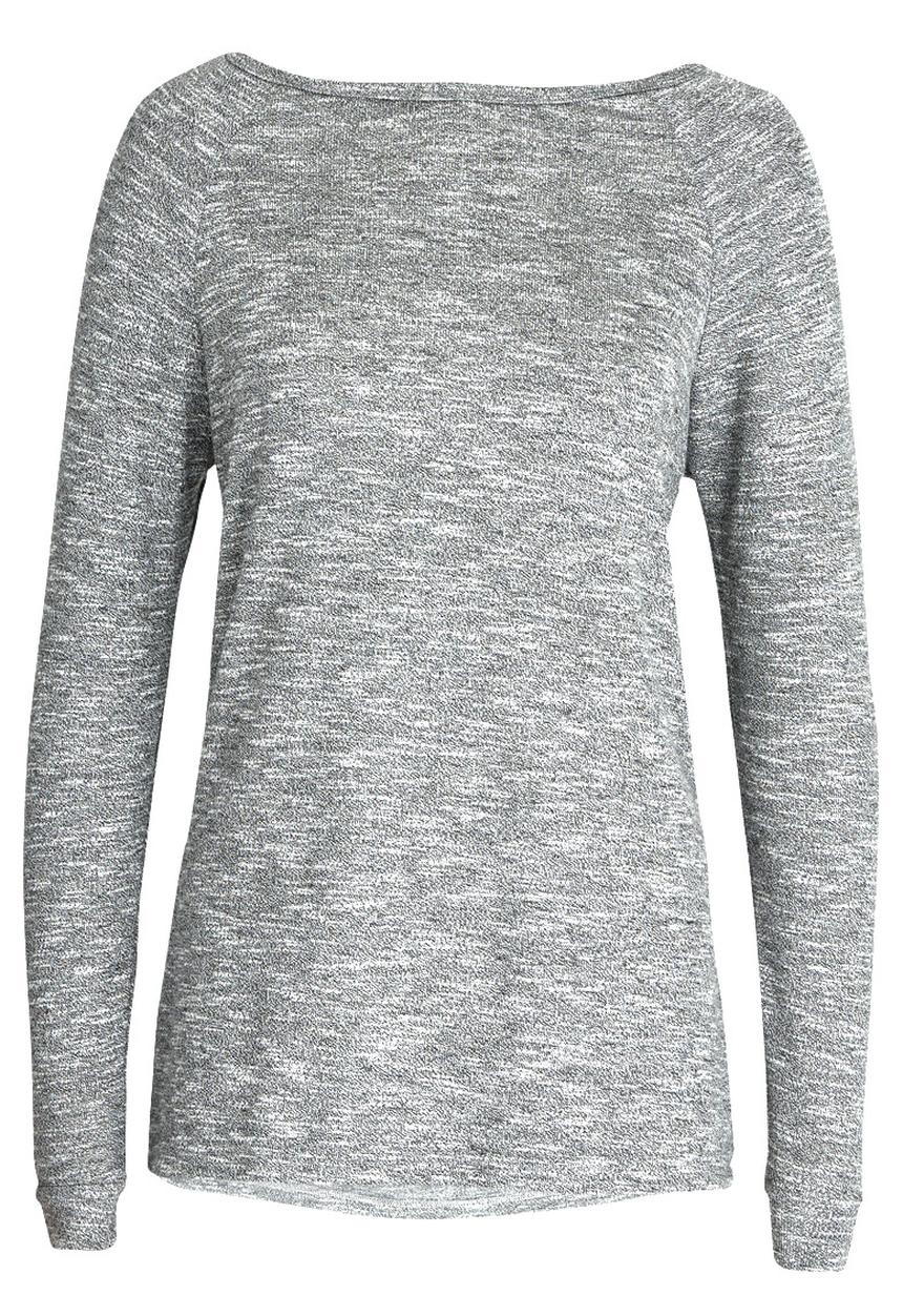 edit - Cut and Sew Back Cowl Tunic Grey Melange