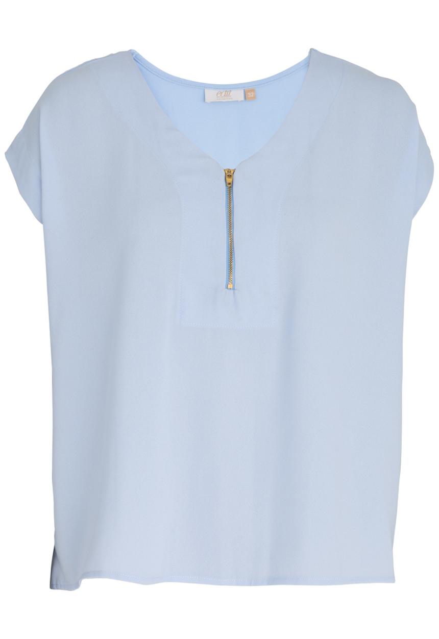 edit - Zip Blouse Pale Blue