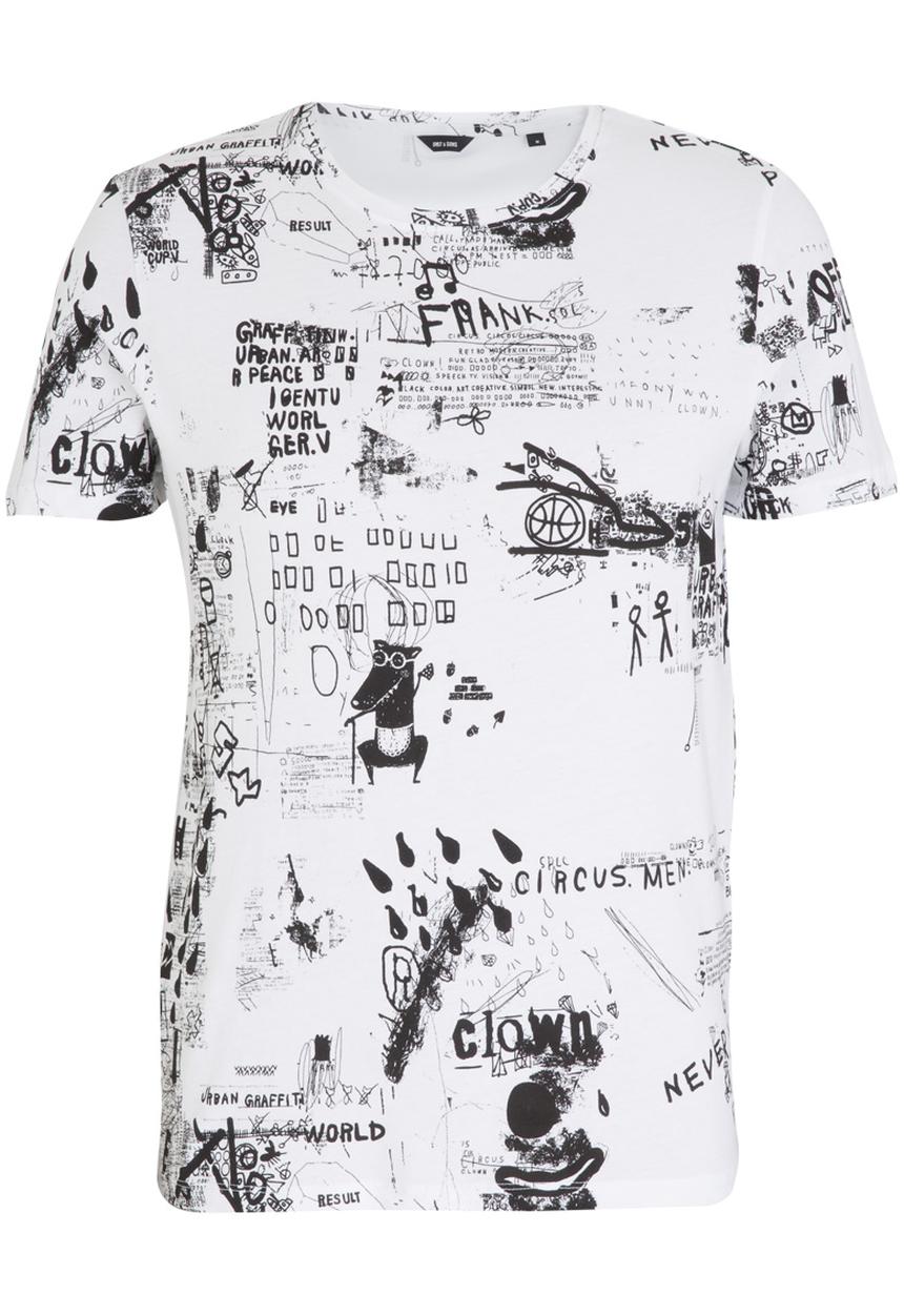Only & Sons - Doodle Tee White