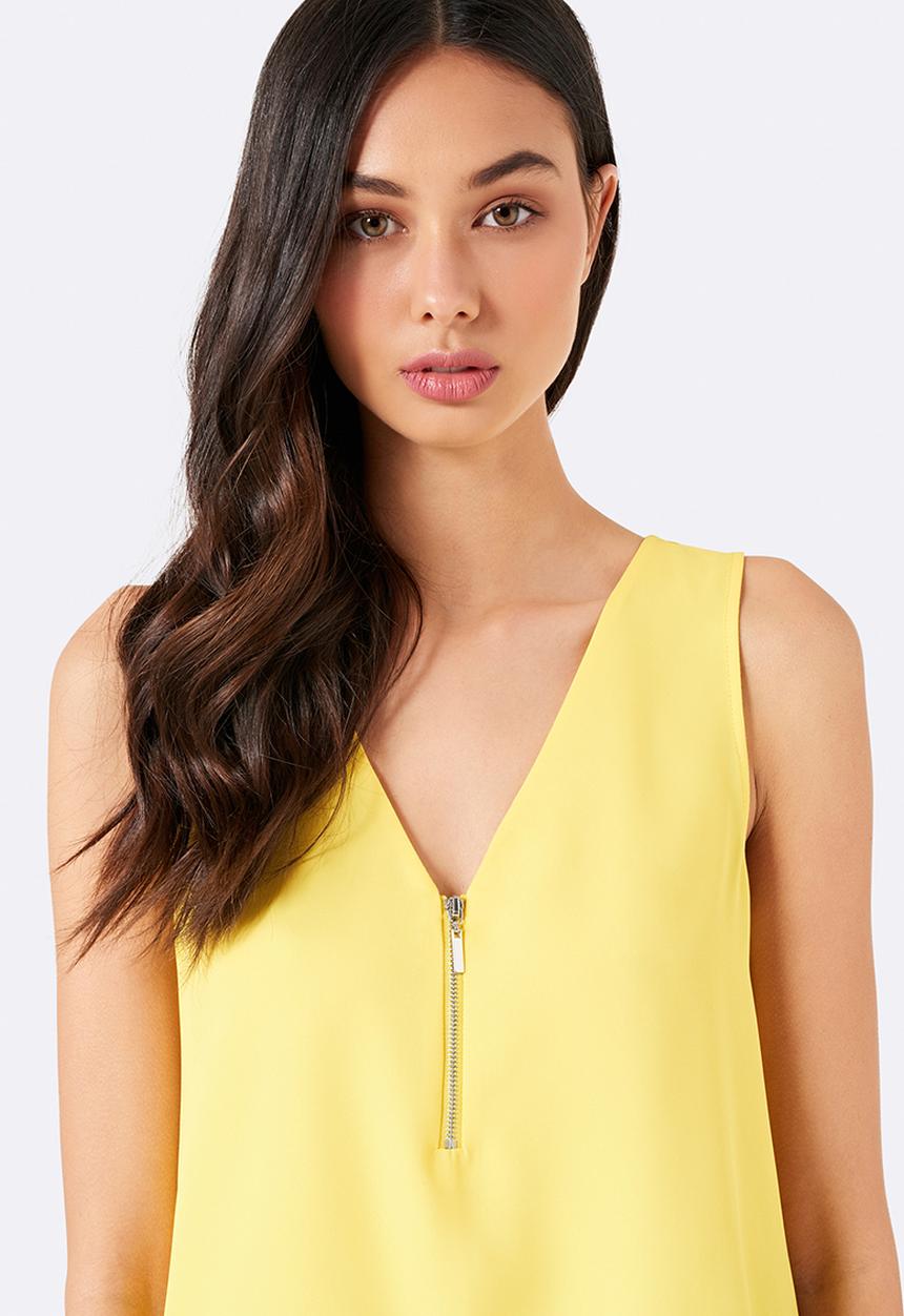 Forever New (Spree) - Gardenia Zip Front Tank Lime