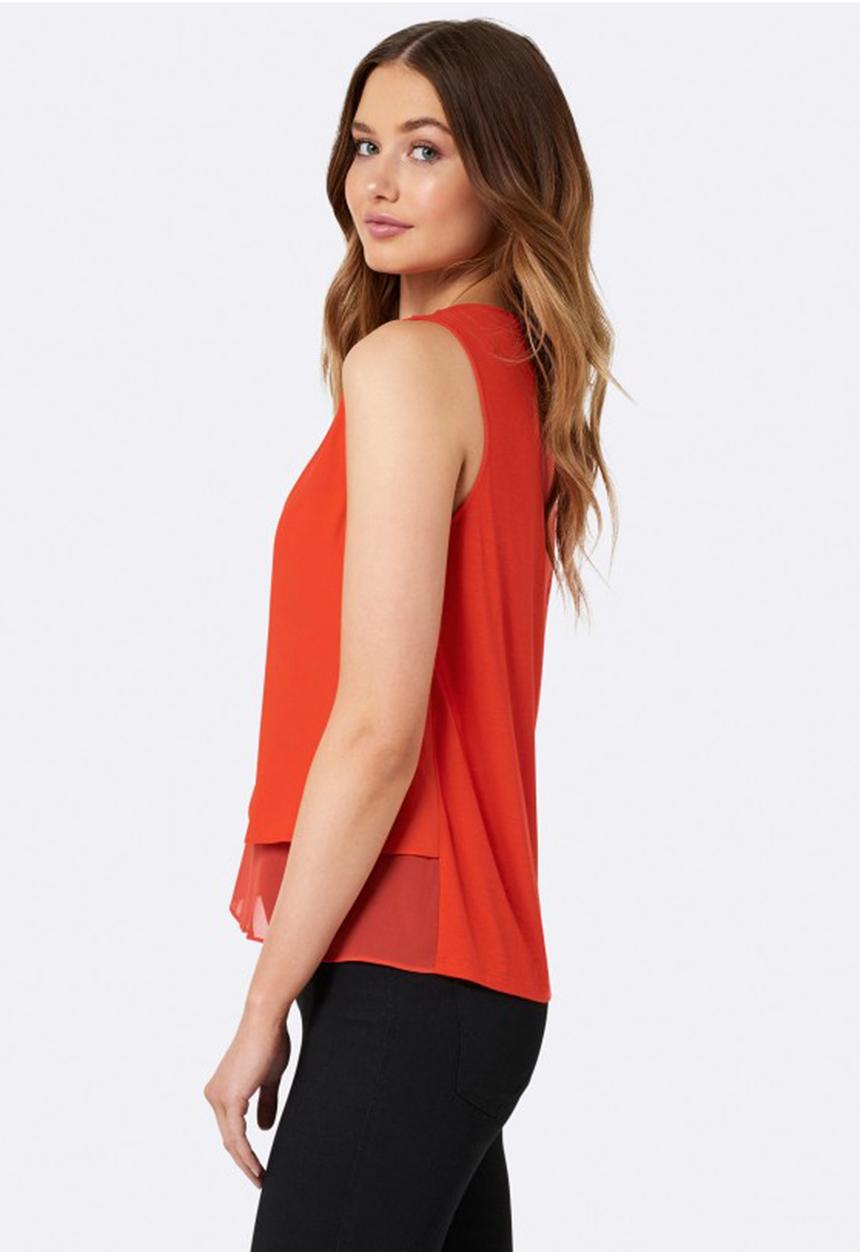 Forever New (Spree) - Gardenia Zip Front Tank Orange